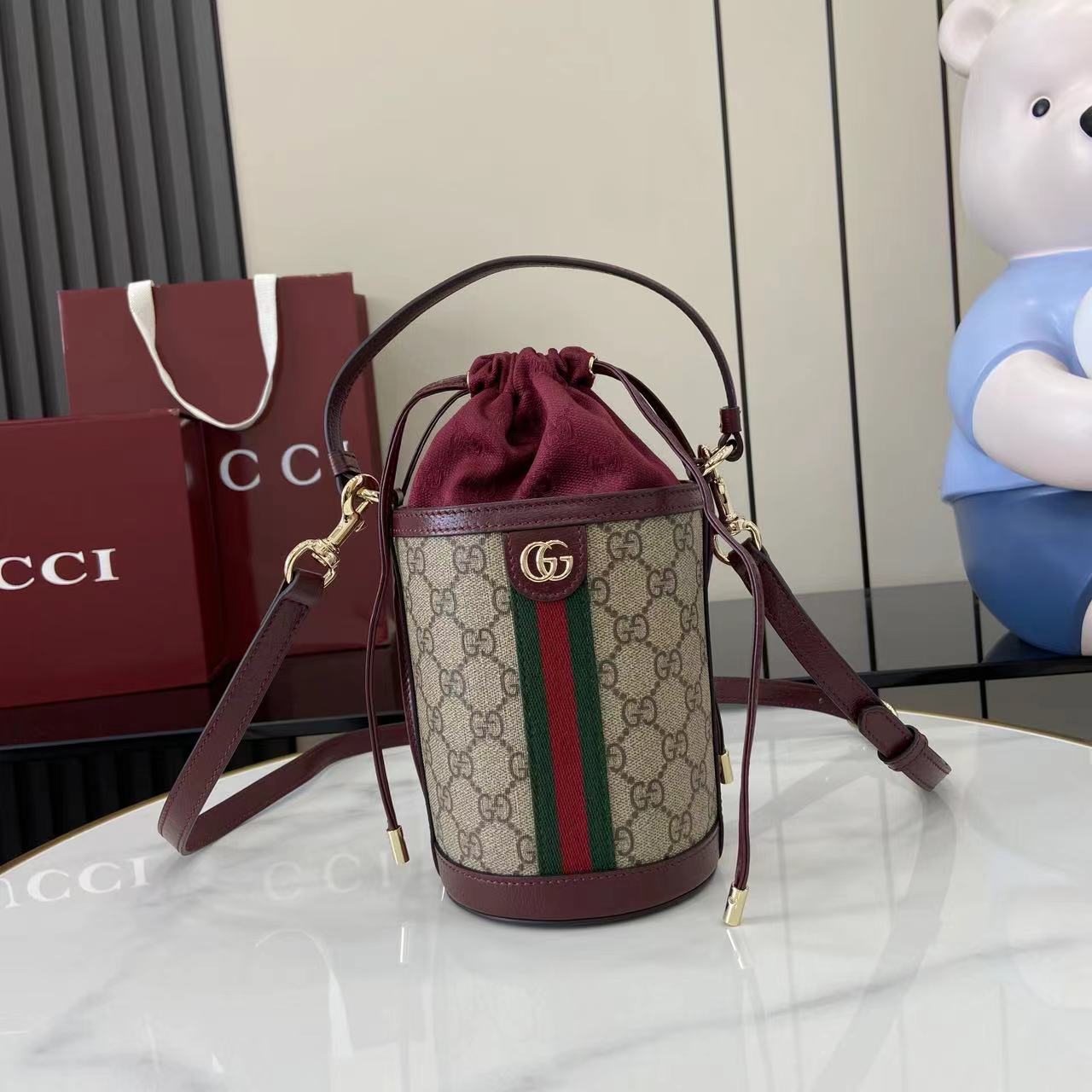 Gucci Ophidia Mini Bucket Bag   - FashionPlug