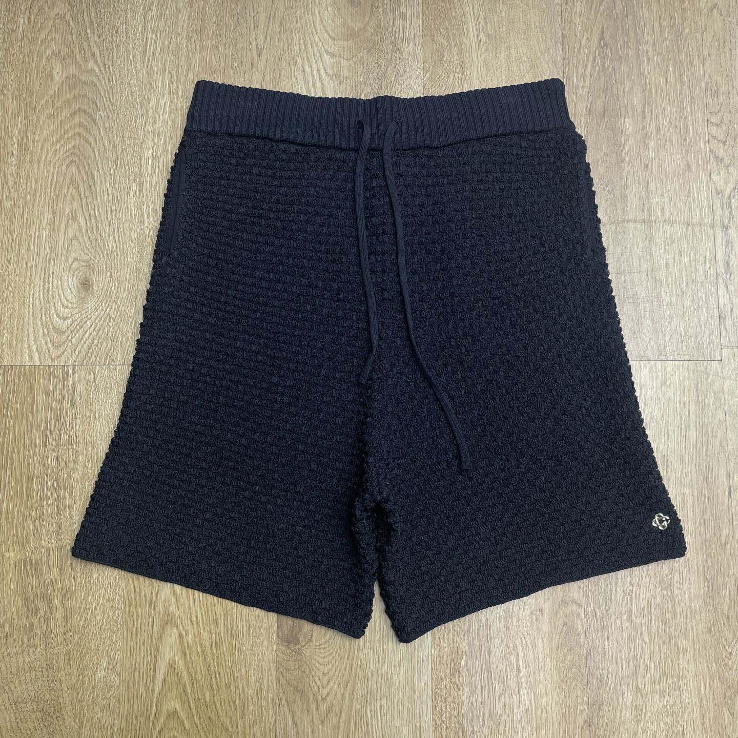 Casablanca Textured Cotton Drawstring Shorts   D0093 - FashionPlug