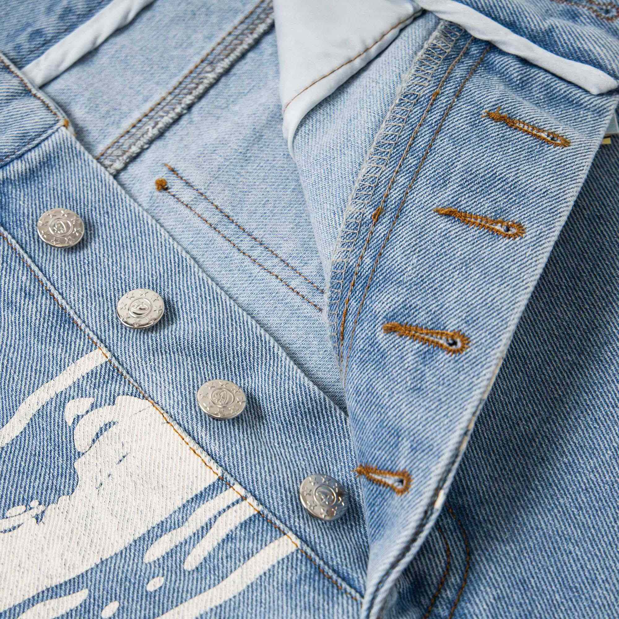 Corteiz Alcatraz Baggy Denim Shorts - FashionPlug