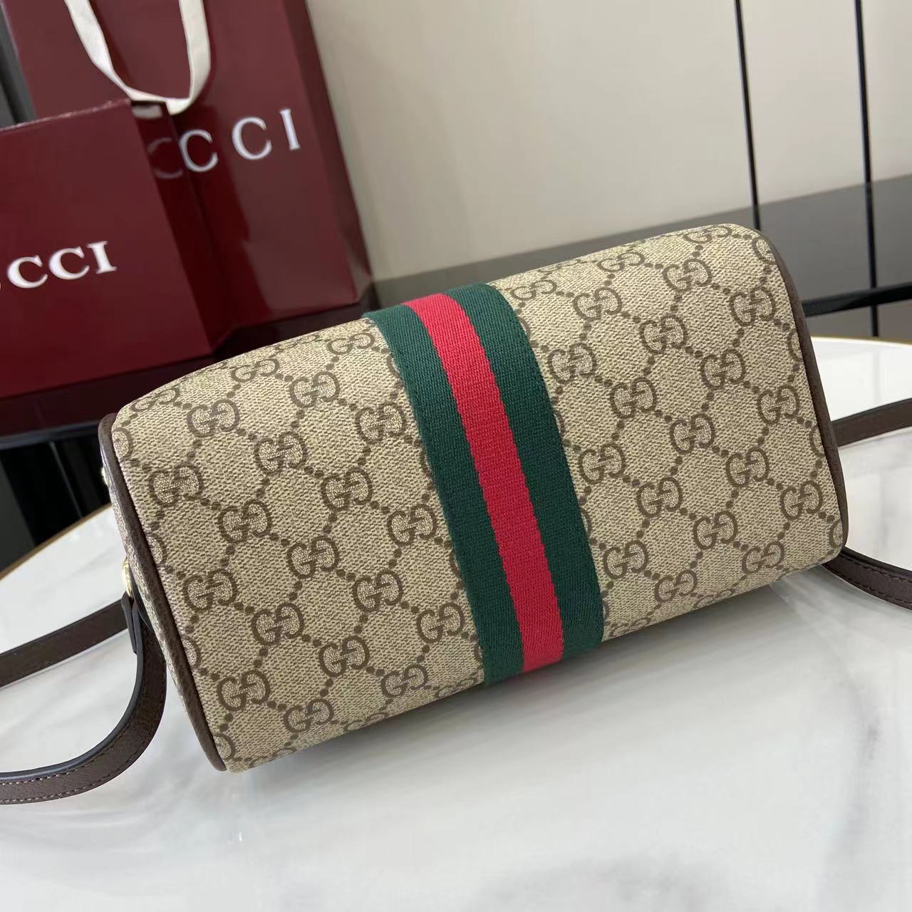 Gucci Ophidia small Boston Bag - FashionPlug