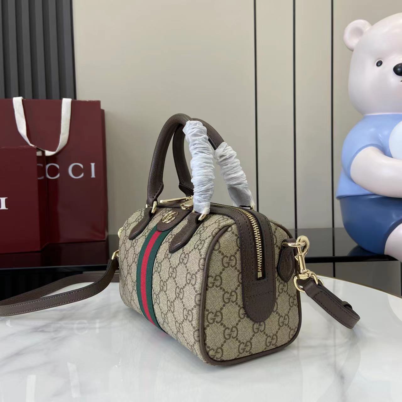 Gucci Ophidia small Boston Bag - FashionPlug