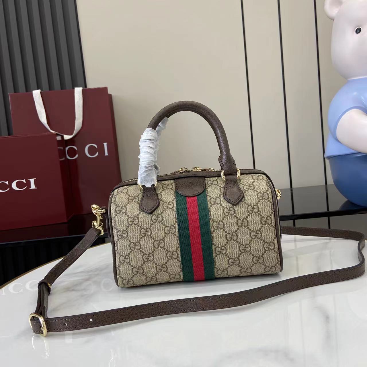 Gucci Ophidia small Boston Bag - FashionPlug