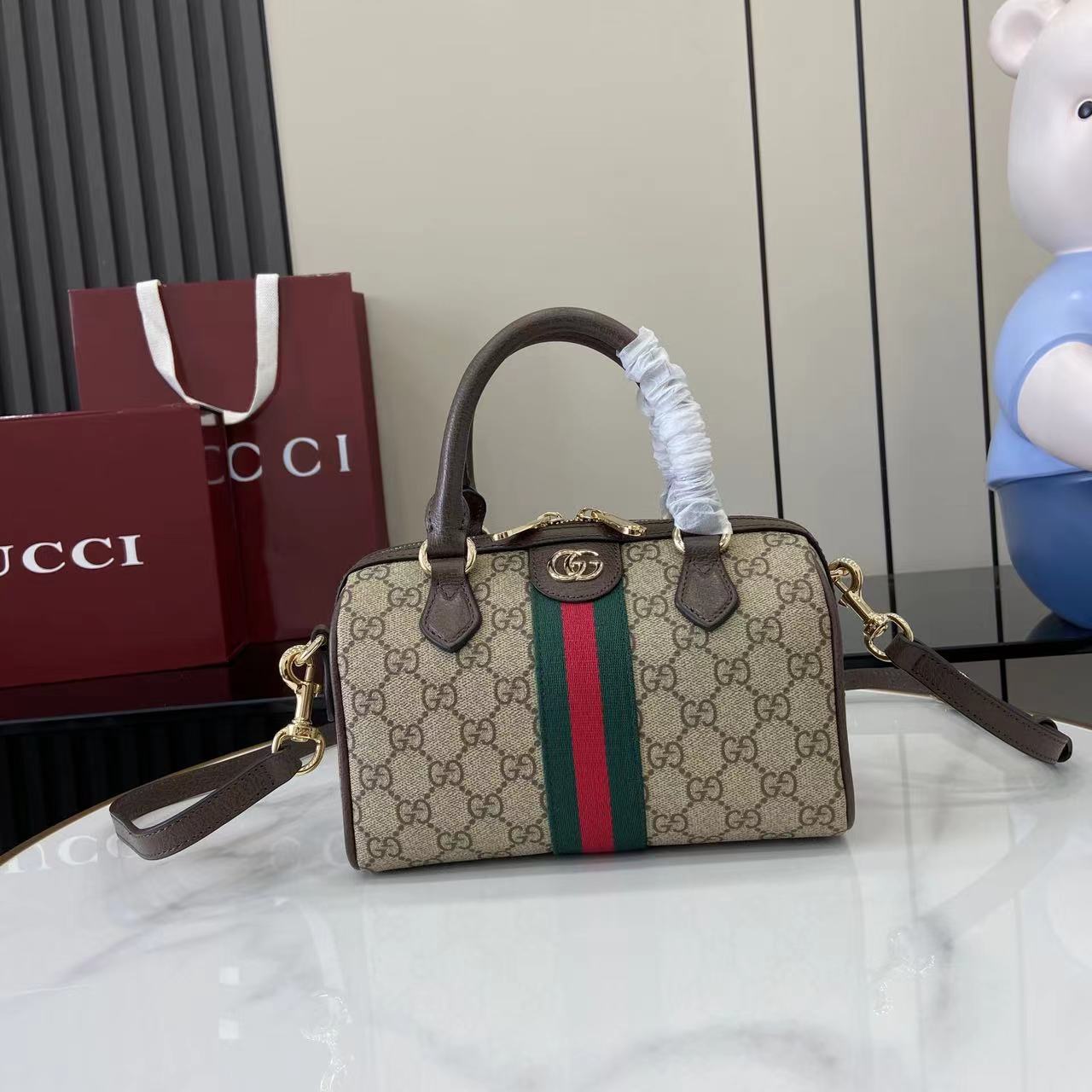 Gucci Ophidia small Boston Bag - FashionPlug