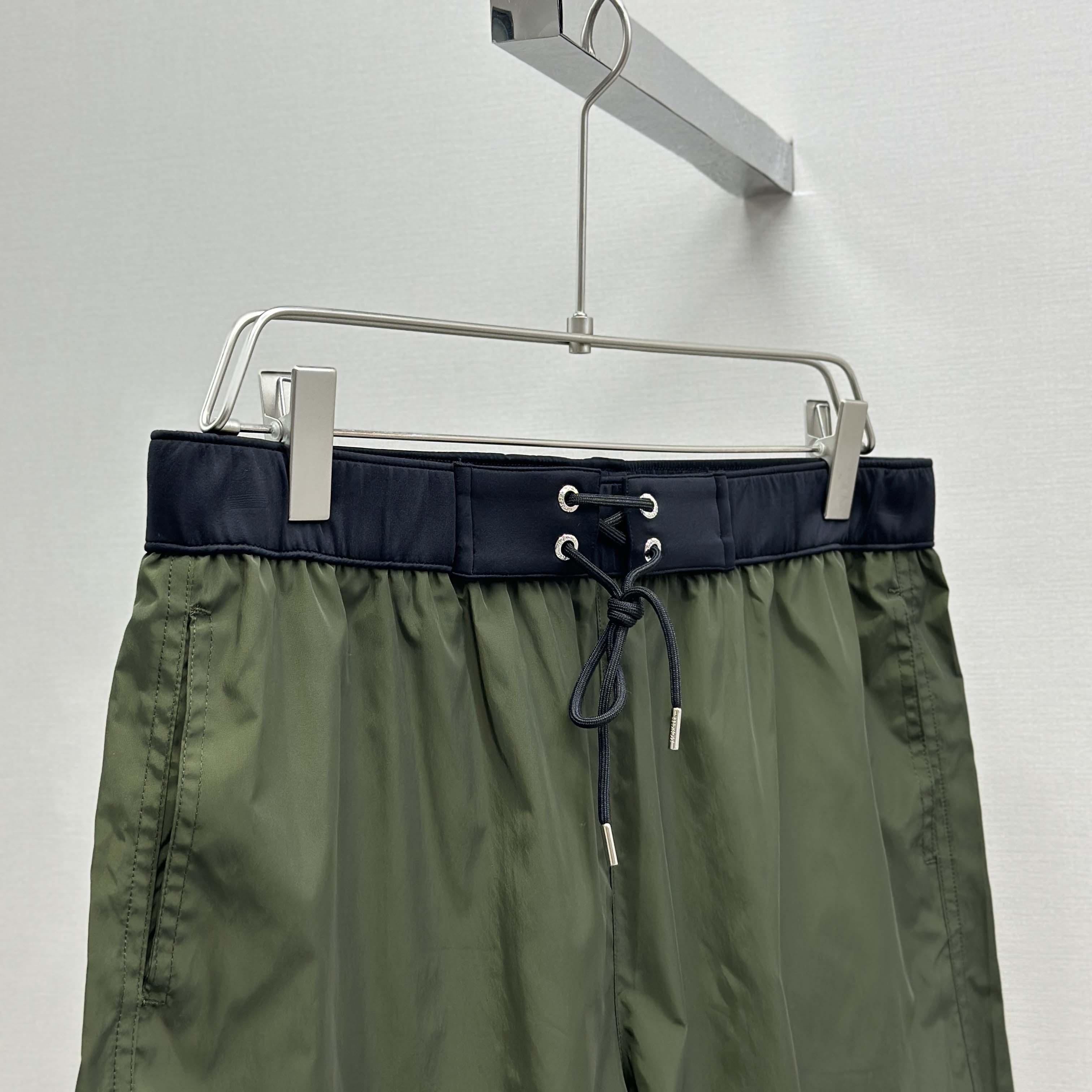 Moncler Logo Patch Swim Shorts - FashionPlug