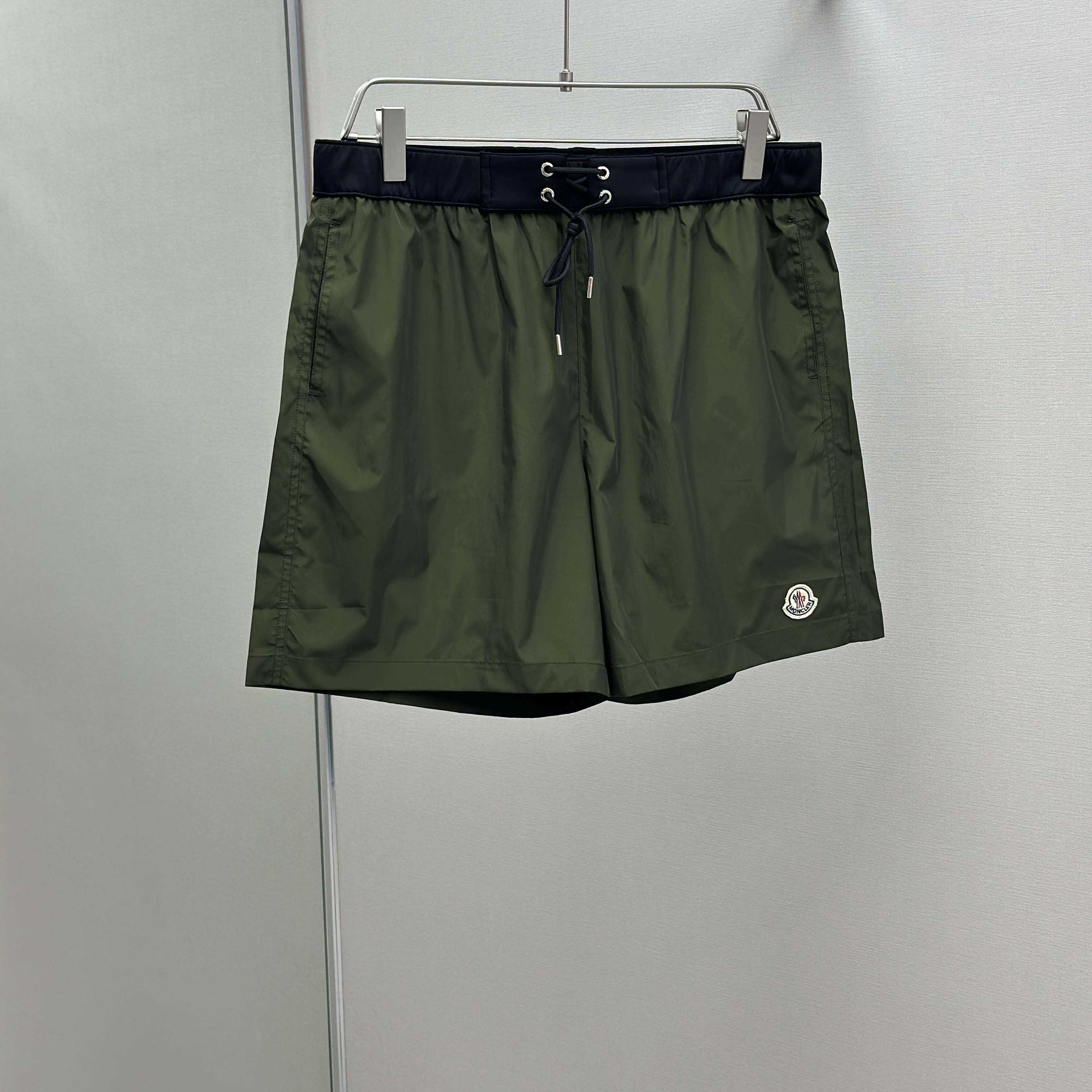 Moncler Logo Patch Swim Shorts - FashionPlug