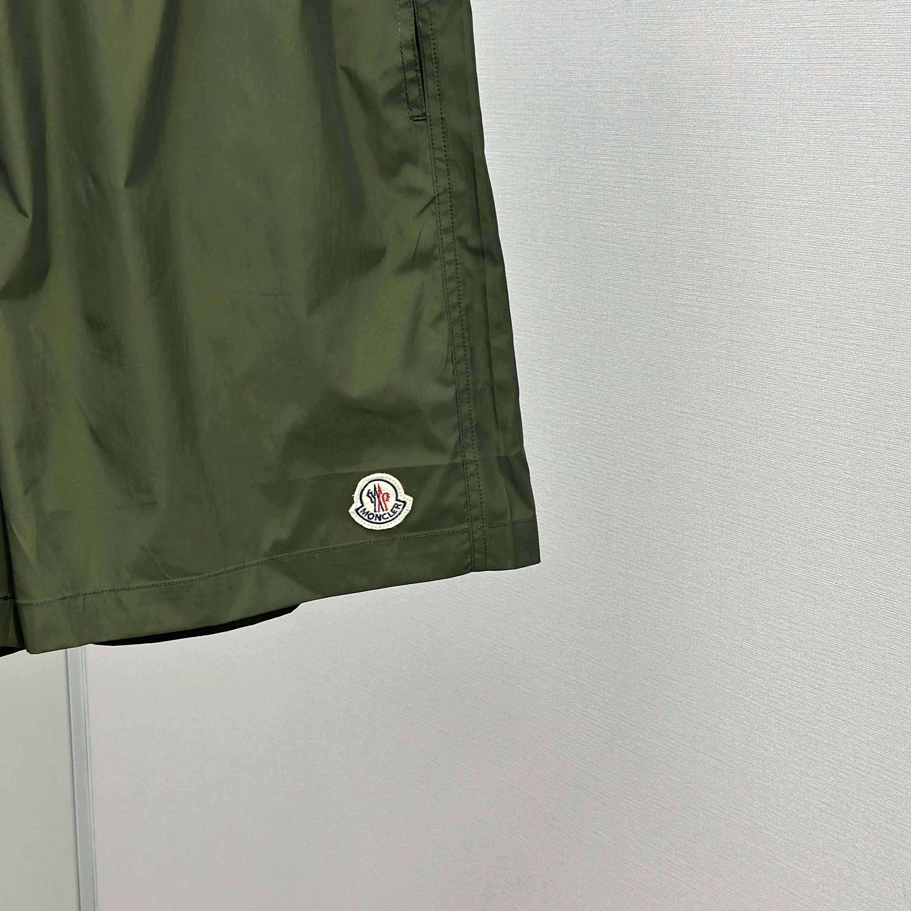Moncler Logo Patch Swim Shorts - FashionPlug