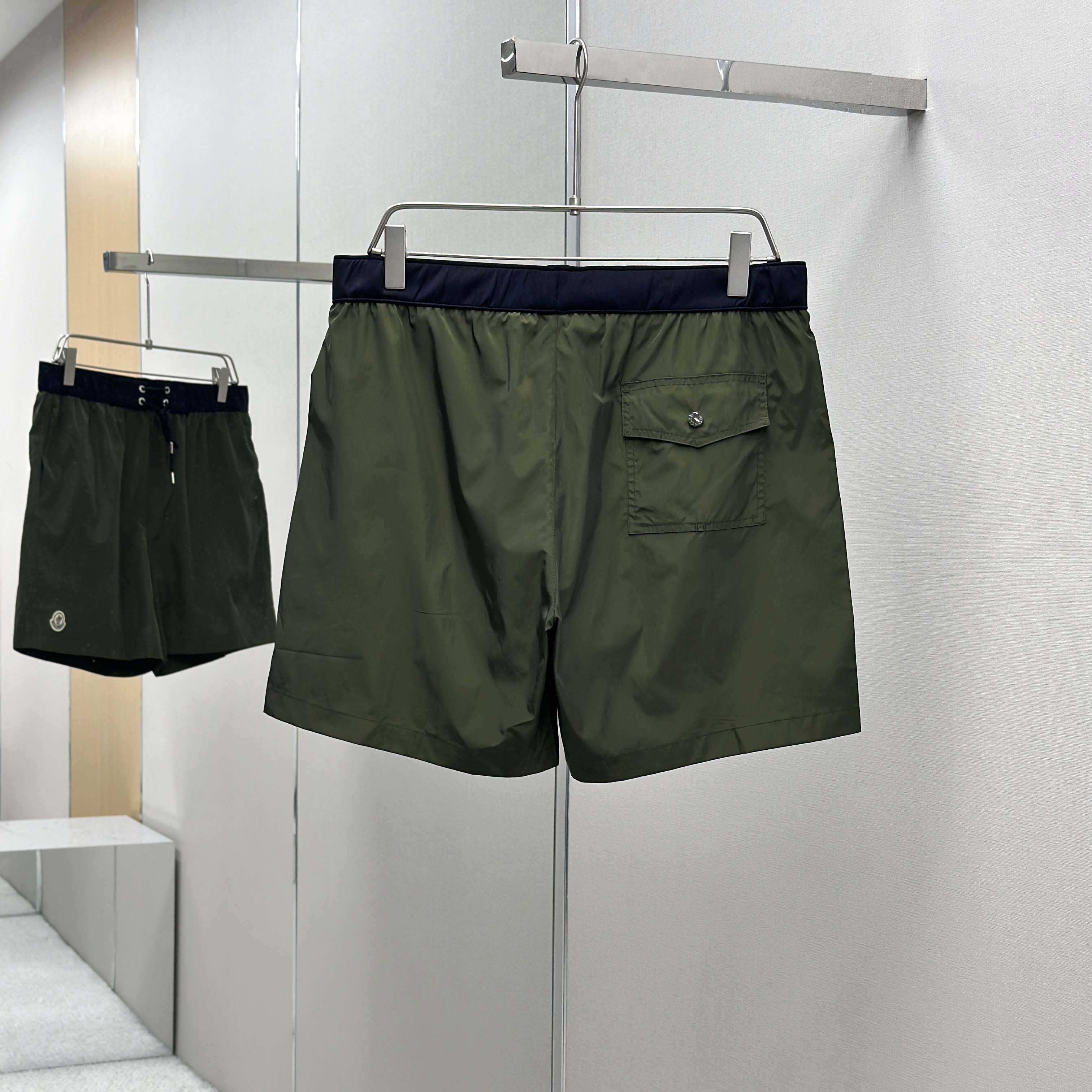 Moncler Logo Patch Swim Shorts - FashionPlug