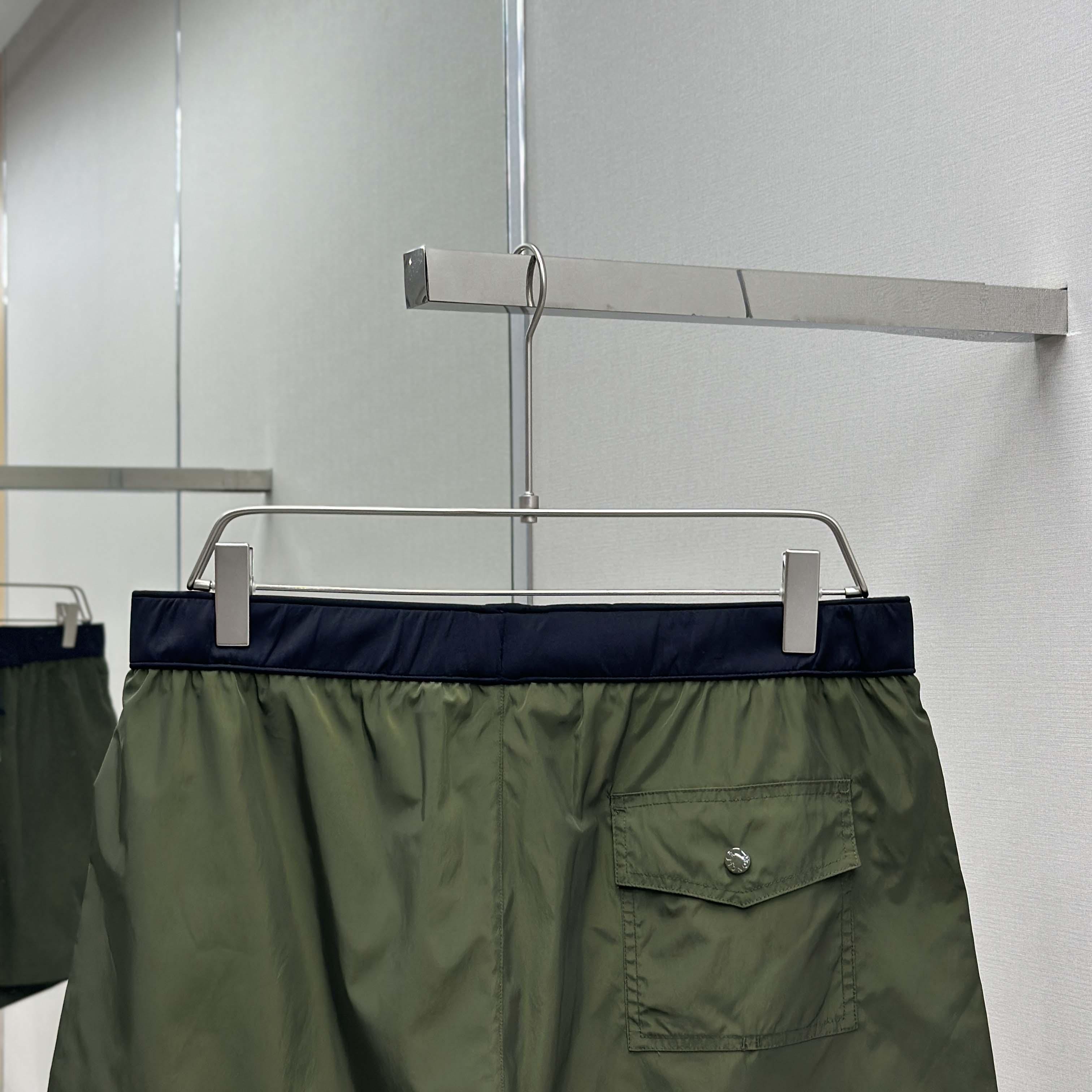 Moncler Logo Patch Swim Shorts - FashionPlug