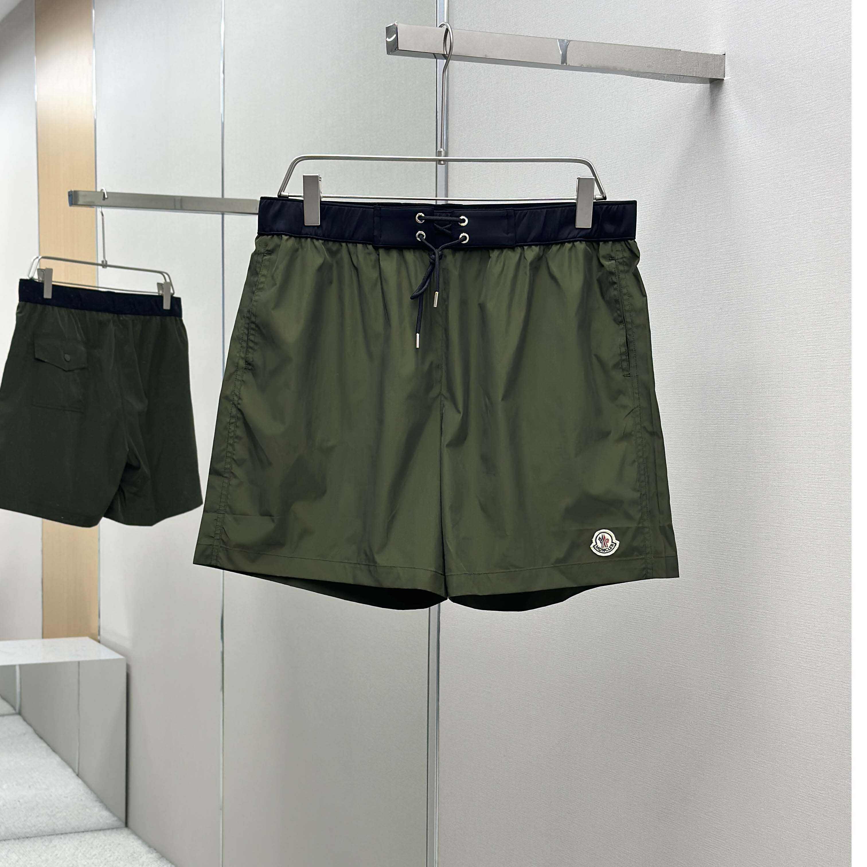Moncler Logo Patch Swim Shorts - FashionPlug