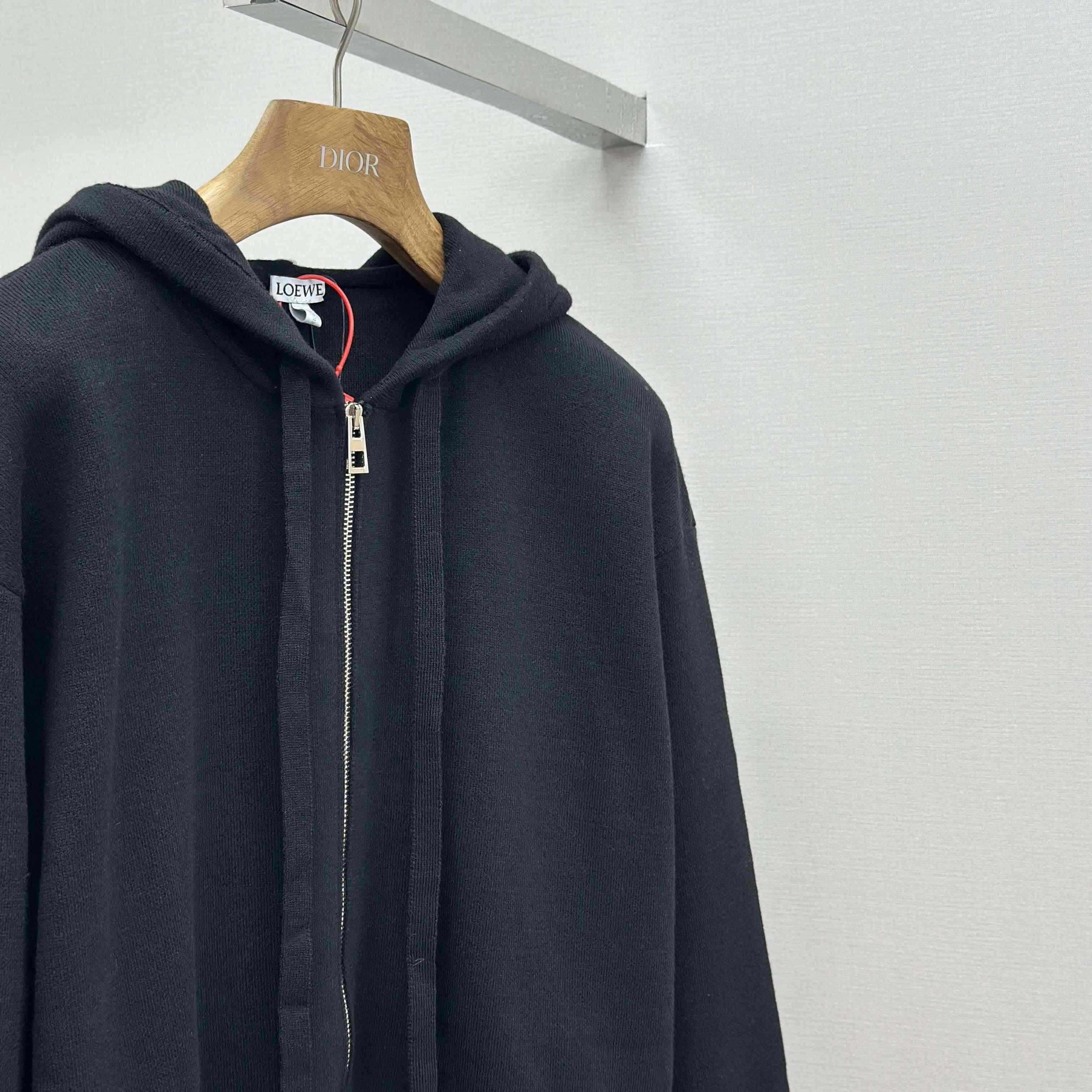Loewe Anagram Zip-up Hoodie In Wool - FashionPlug