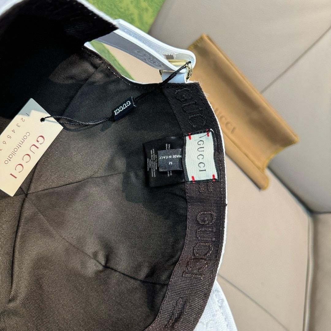 Gucci Original GG Canvas Baseball Hat With Web - FashionPlug