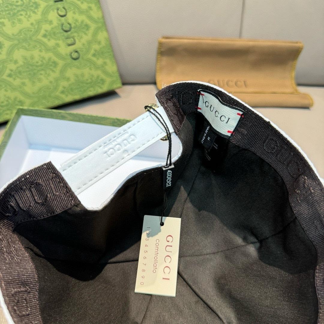 Gucci Original GG Canvas Baseball Hat With Web - FashionPlug