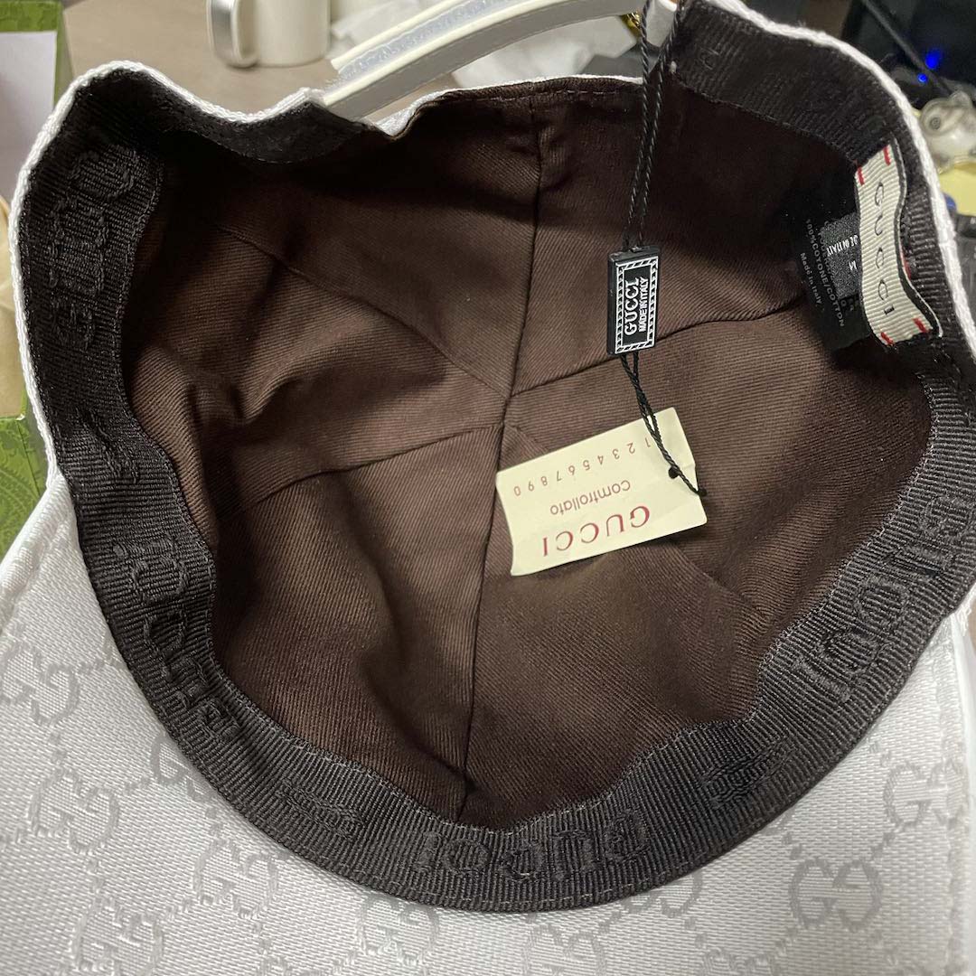 Gucci Original GG Canvas Baseball Hat With Web - FashionPlug