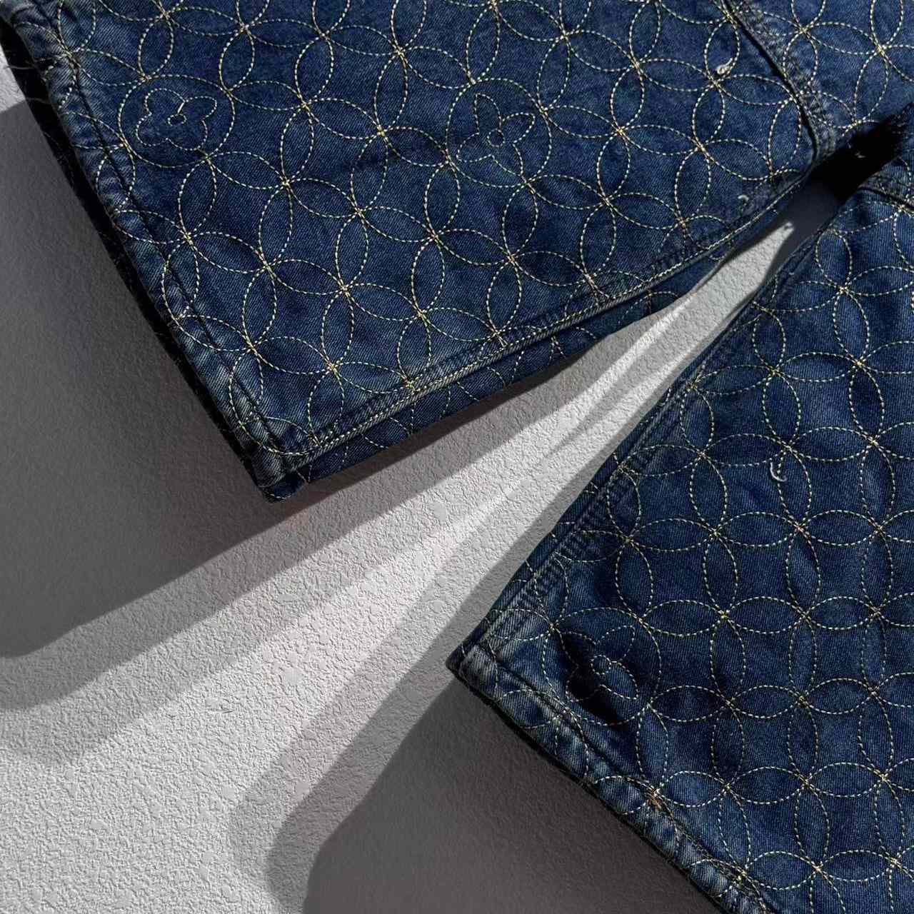 Louis Vuitton Embroidered Workwear Shorts   1AILVC - FashionPlug