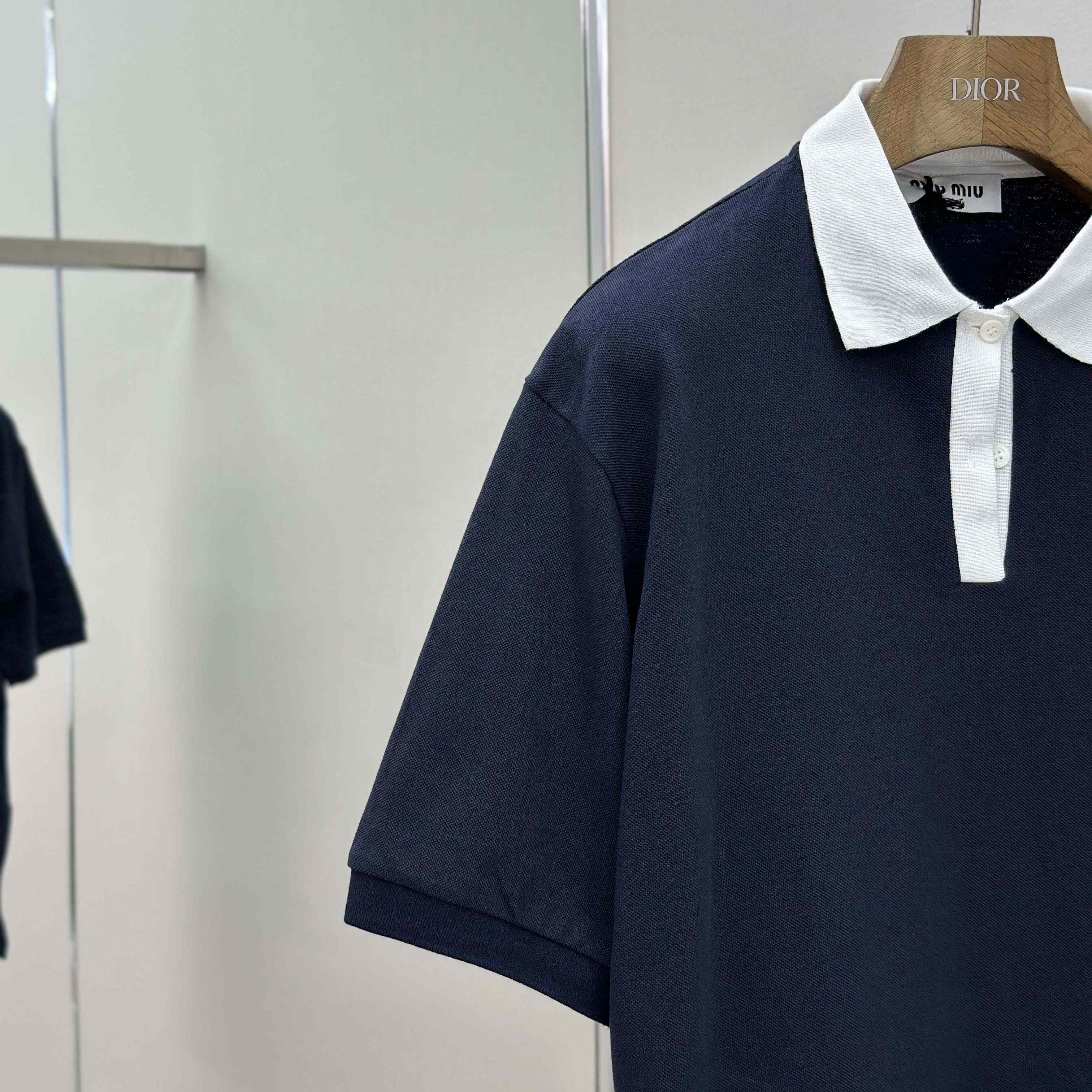 Miu Miu Cotton Piqué Polo Shirt - FashionPlug