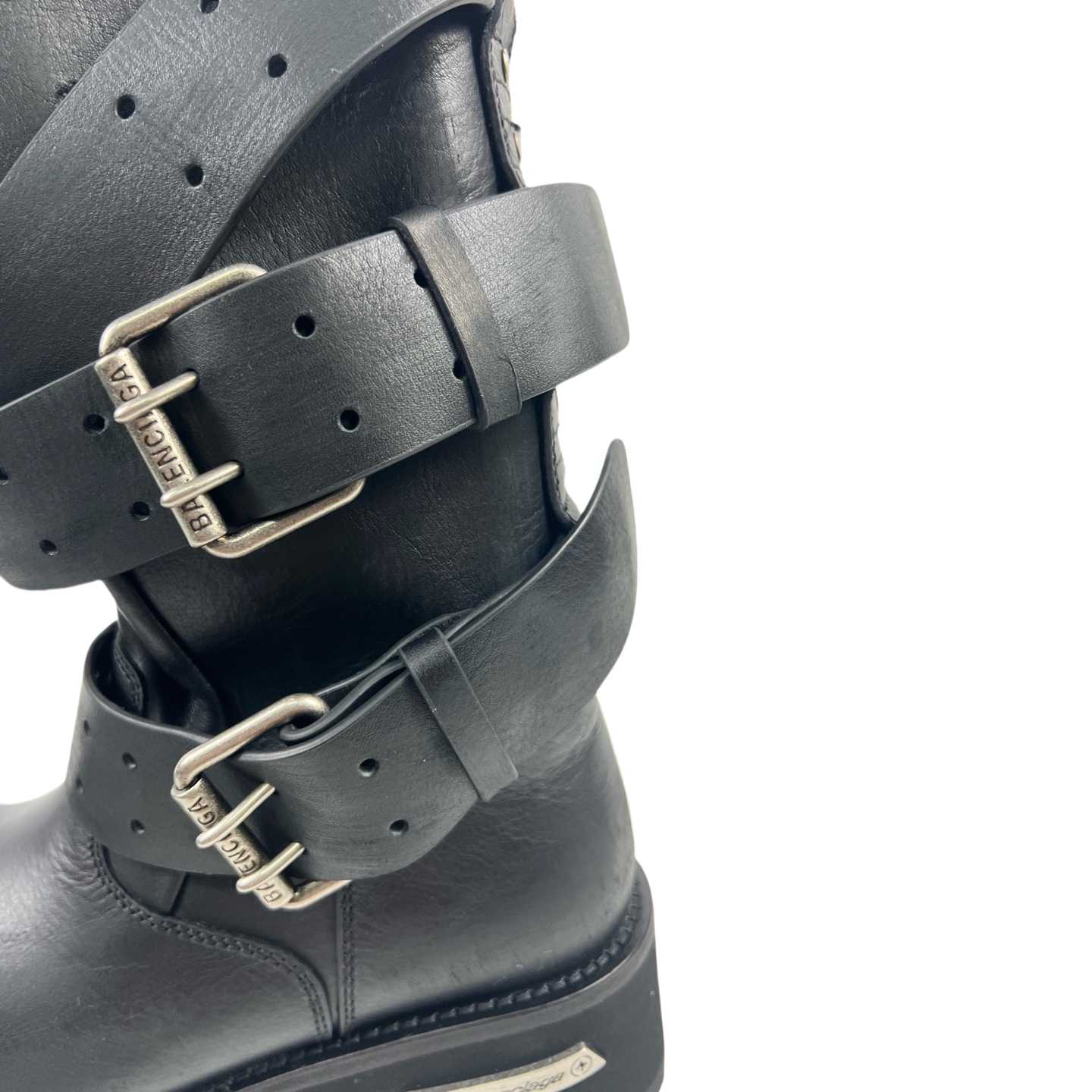 Balenciaga Venom High Boot In Black Calfskin - FashionPlug