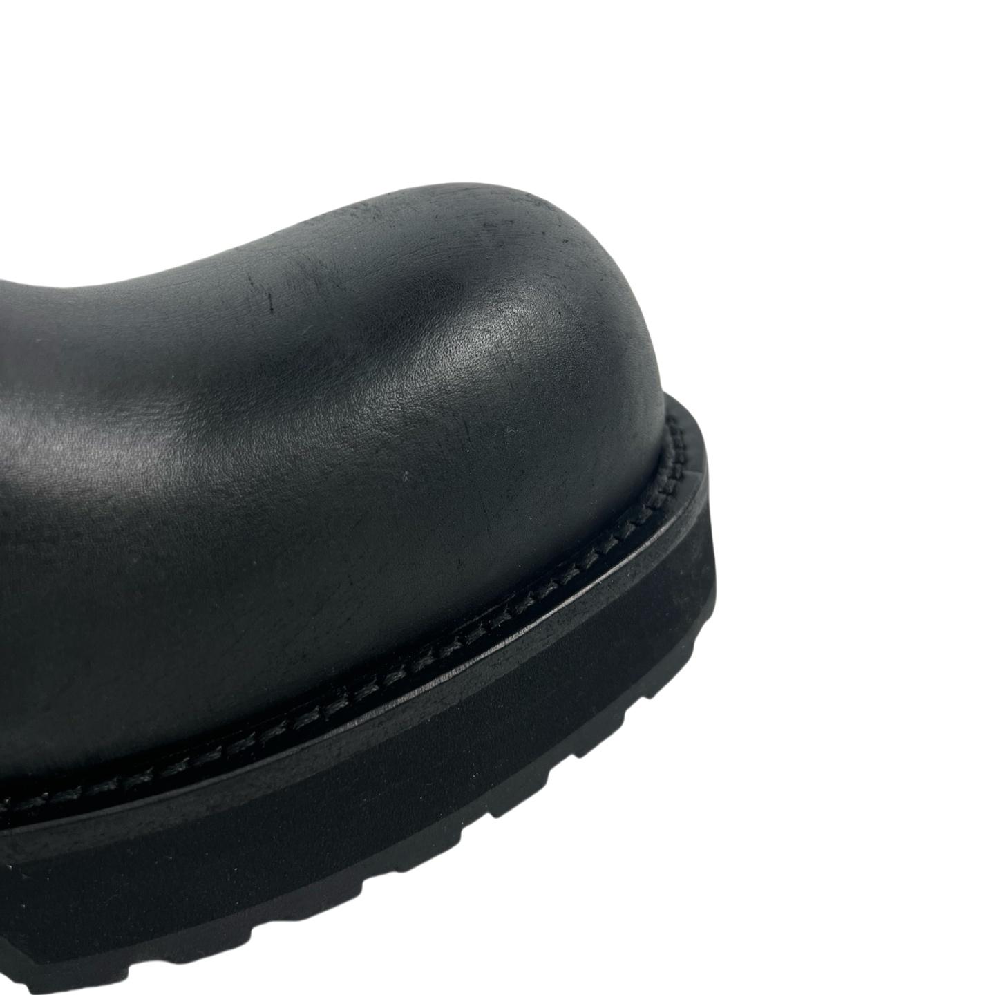 Balenciaga Venom High Boot In Black Calfskin - FashionPlug