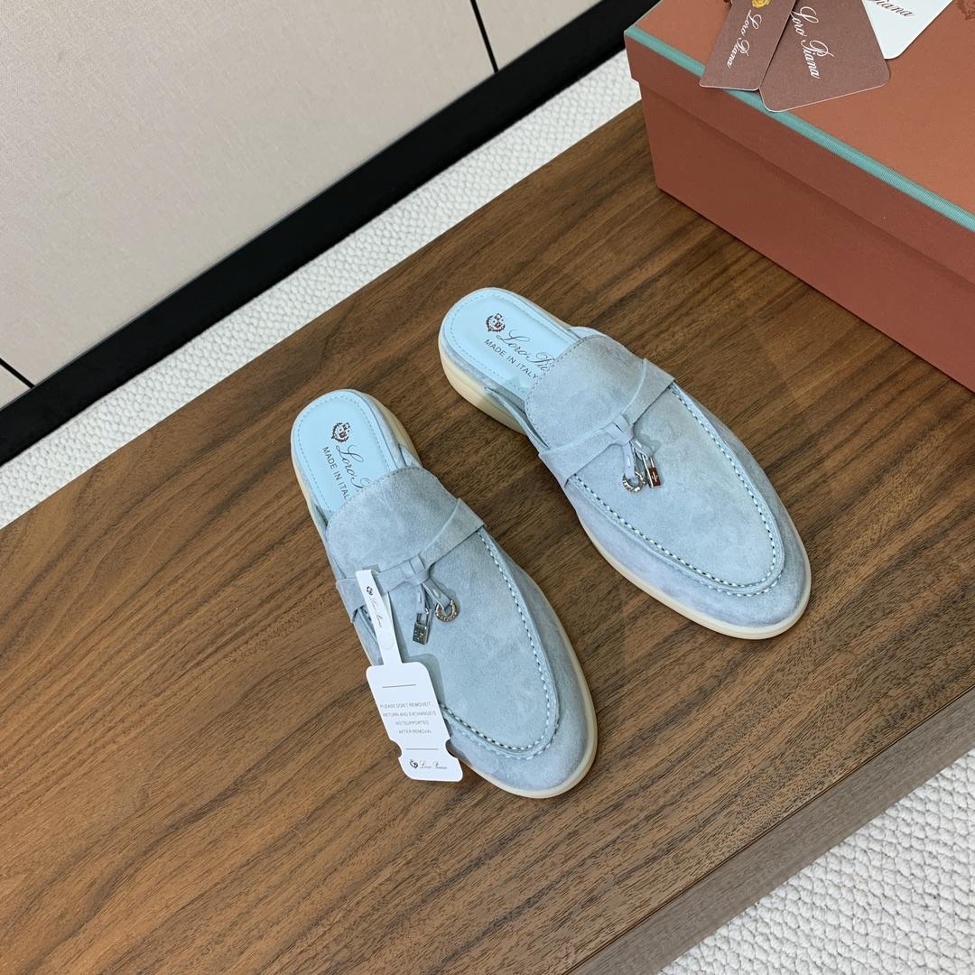 Loro Piana Charms Walk Babouche Loafer  - FashionPlug