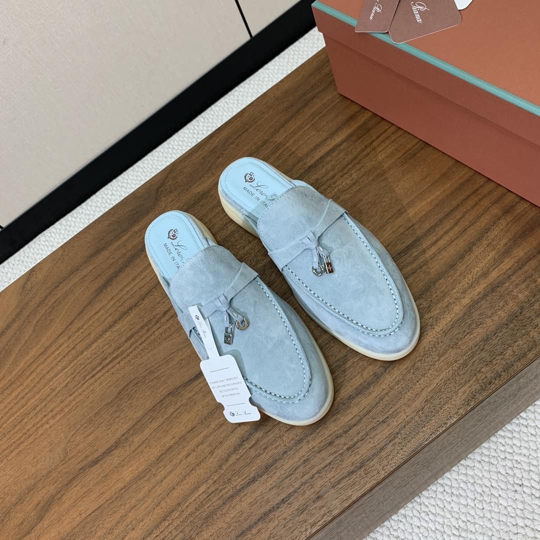 Loro Piana Charms Walk Babouche Loafer  - FashionPlug