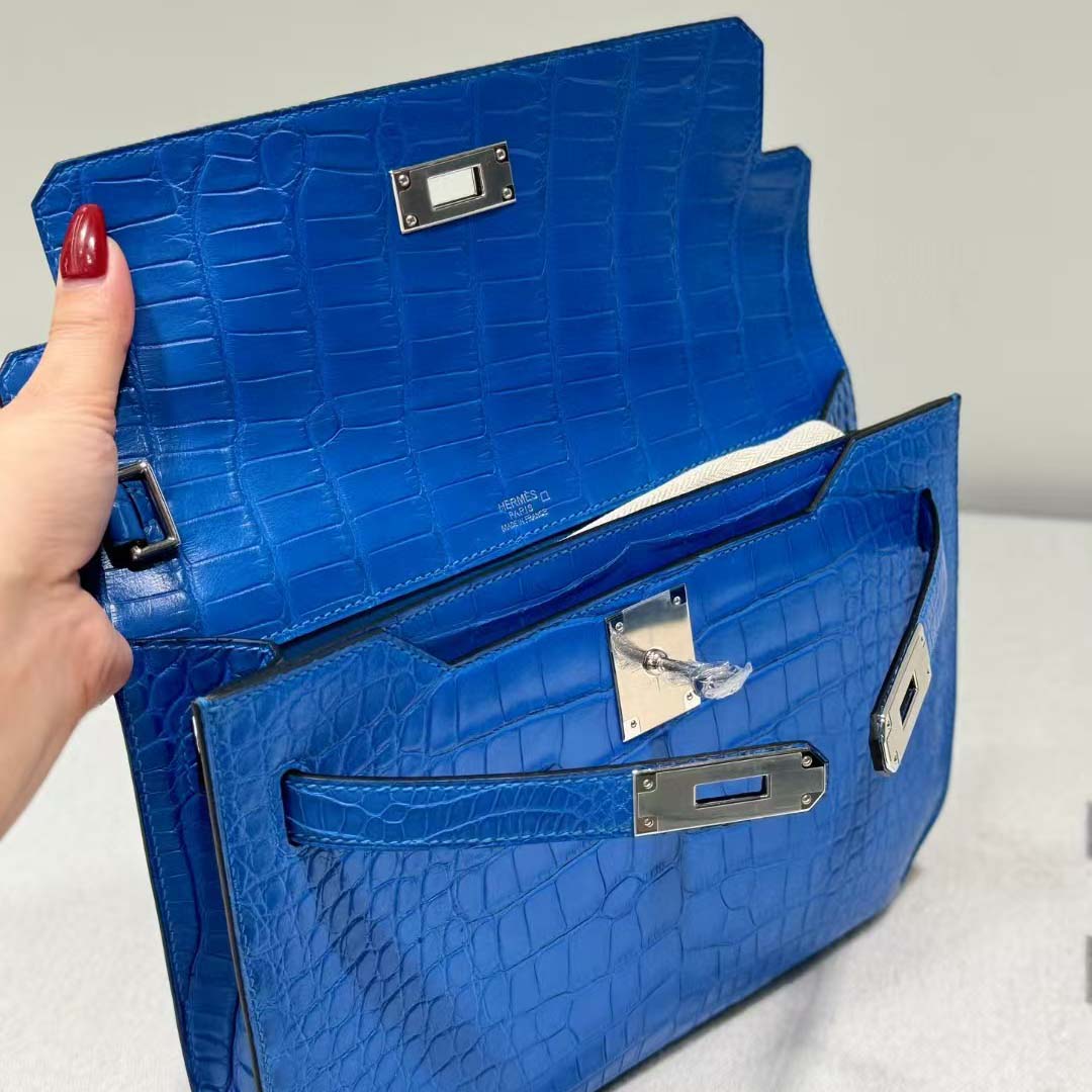 Hermes Kelly Depeche Malachite 25cm - FashionPlug