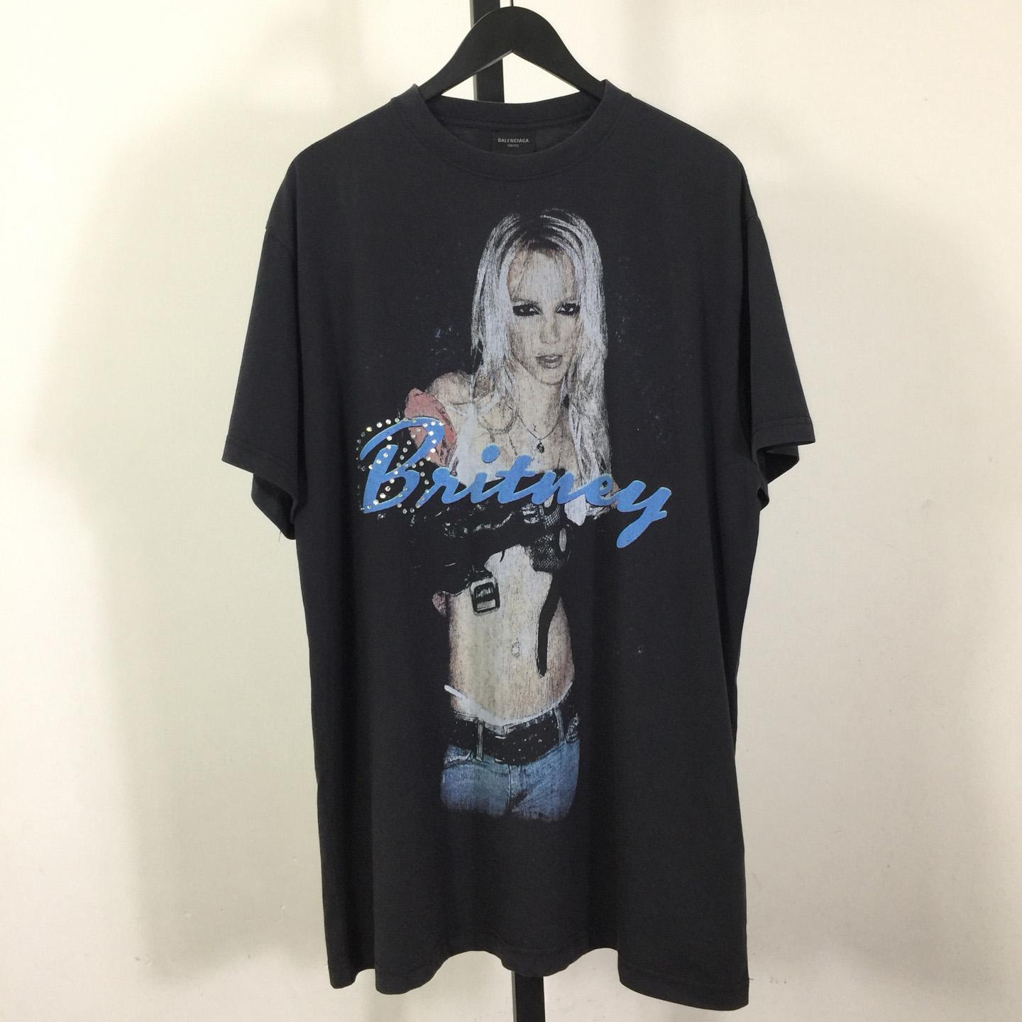Balenciaga Music | Britney Spears Series Oversized T-Shirt  - FashionPlug
