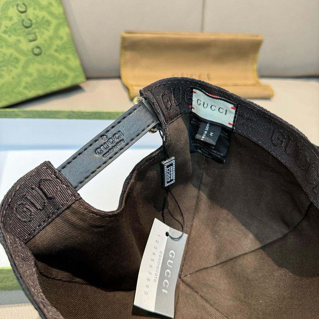 Gucci Original GG Canvas Baseball Hat With Web - FashionPlug