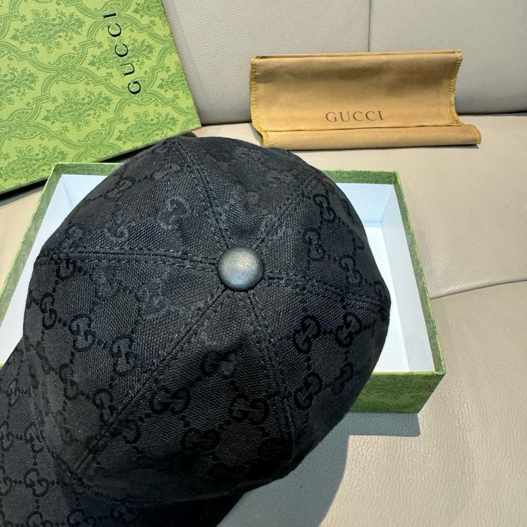 Gucci Original GG Canvas Baseball Hat With Web - FashionPlug