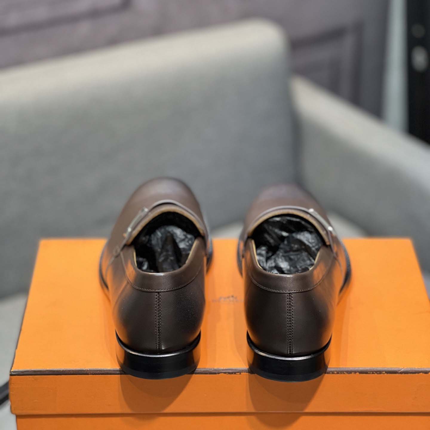 Hermes Leather Loafers  - FashionPlug