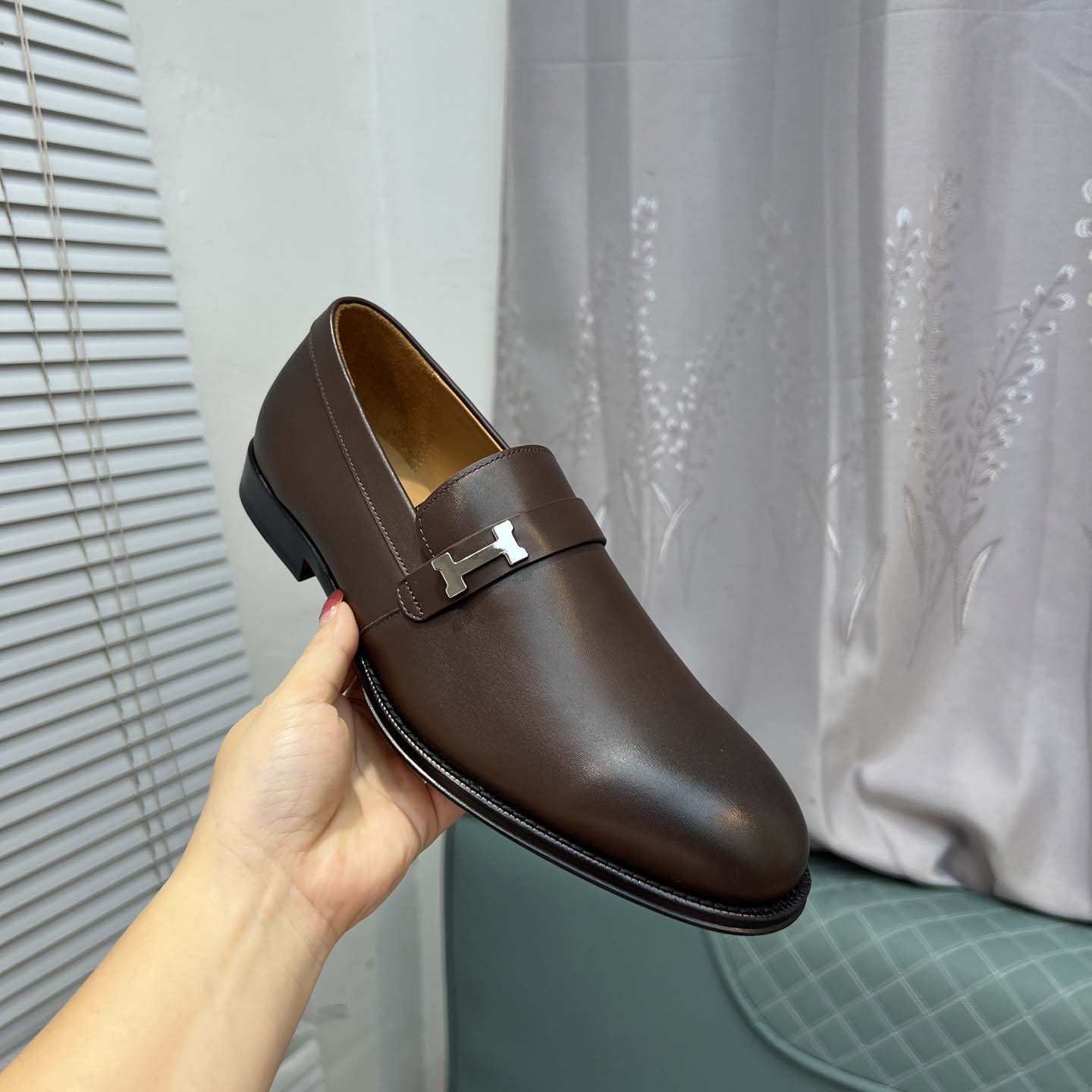 Hermes Leather Loafers  - FashionPlug