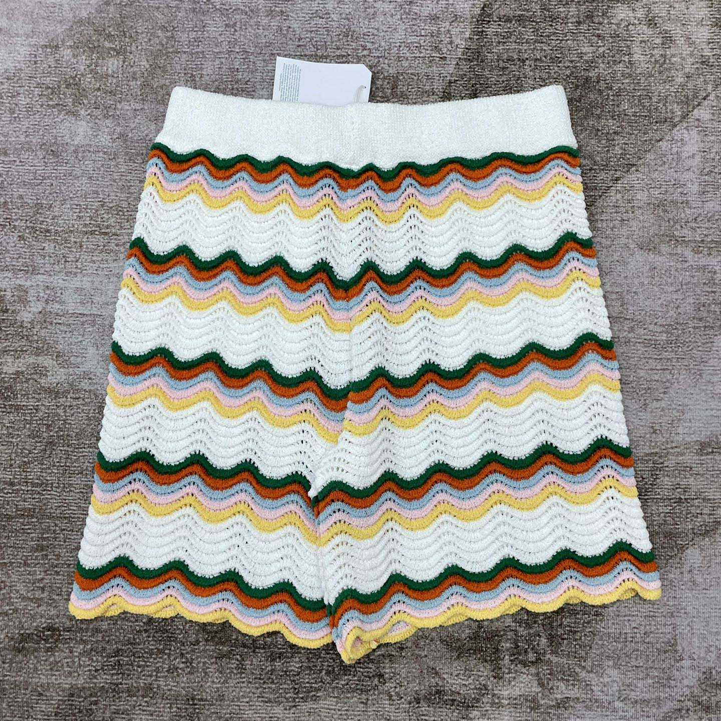 Casablanca Wavy Boucle Shorts   D0059 - FashionPlug