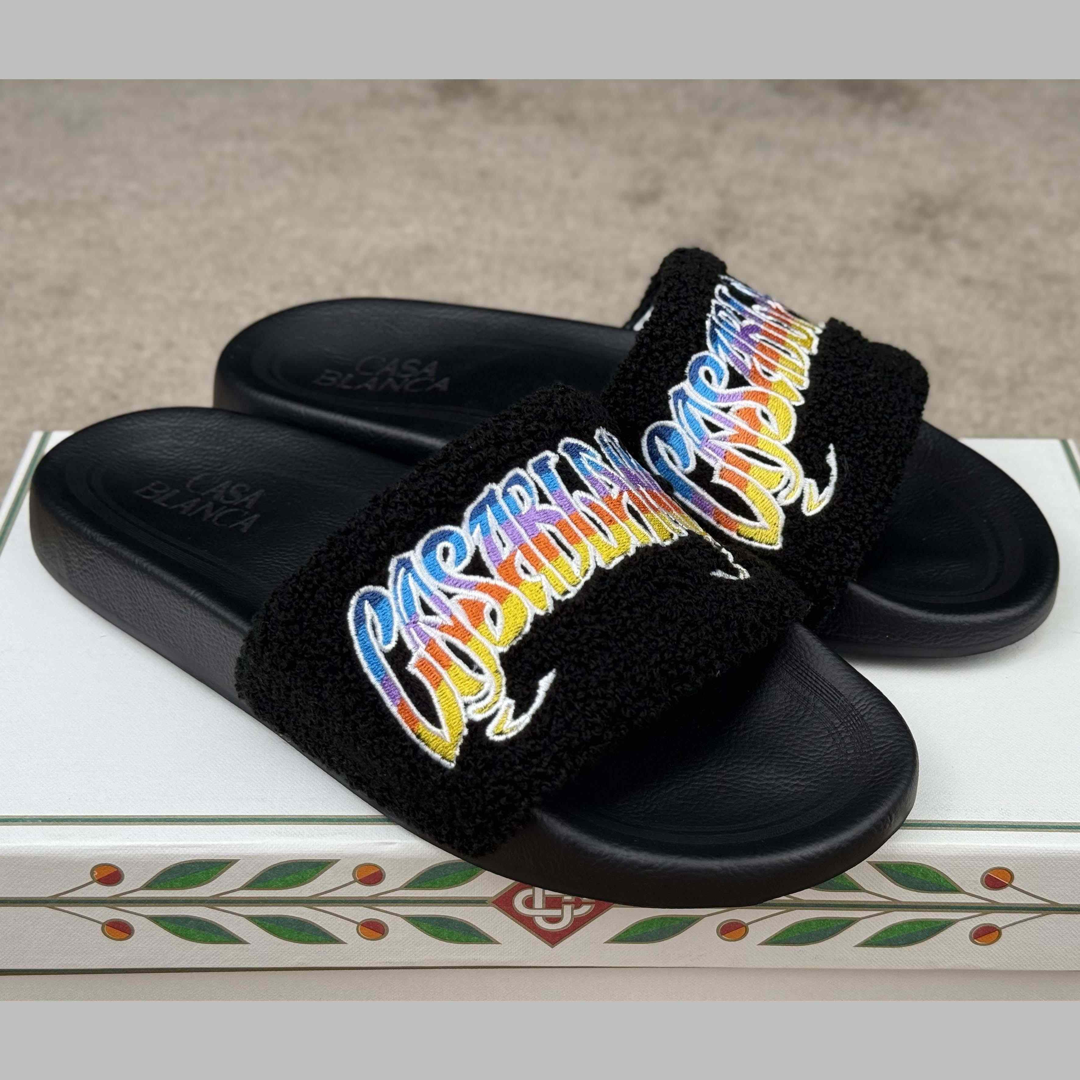 Casablanca Gothic Terry Slider - FashionPlug