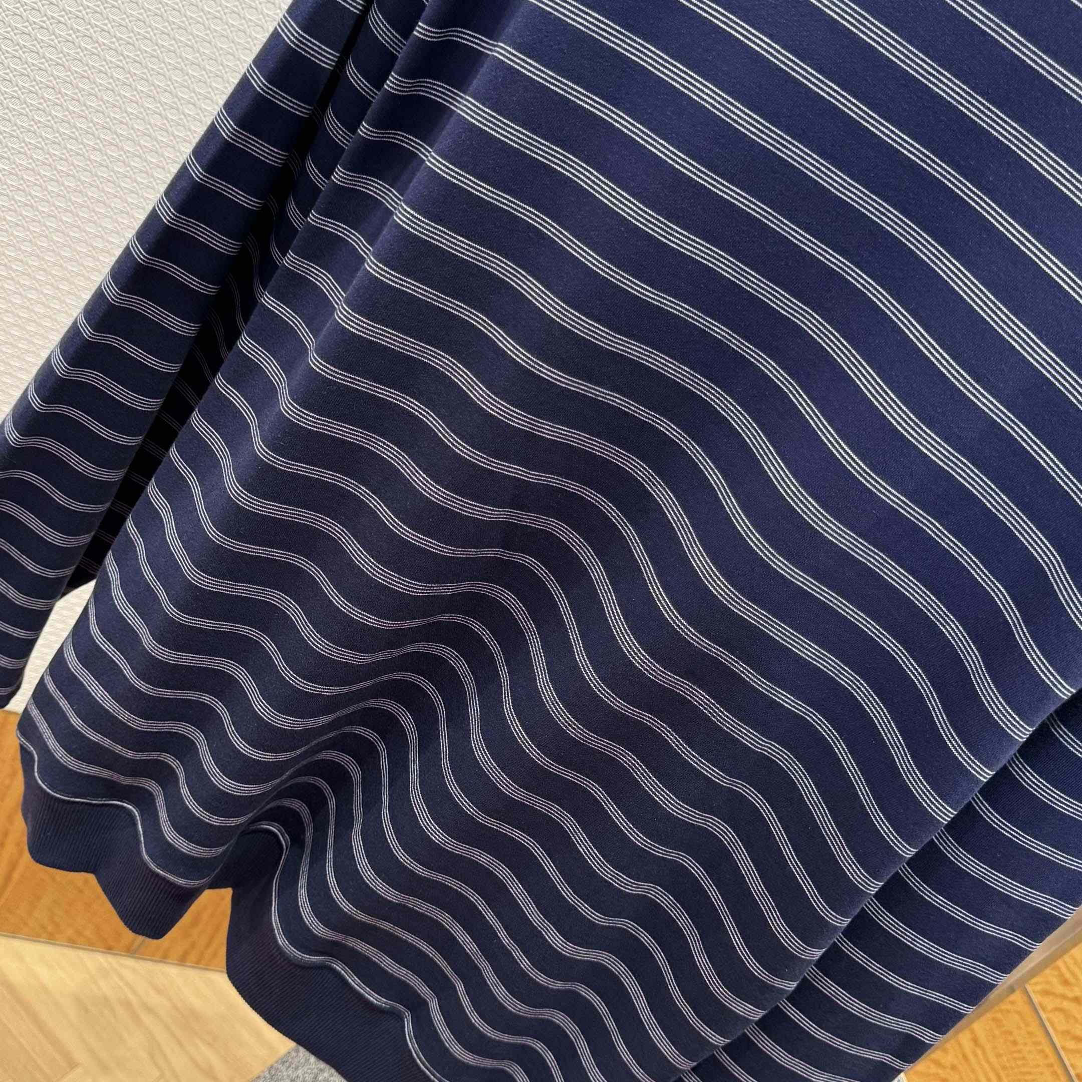 Miu Miu Striped ZIp-Up Polo Shirt - FashionPlug