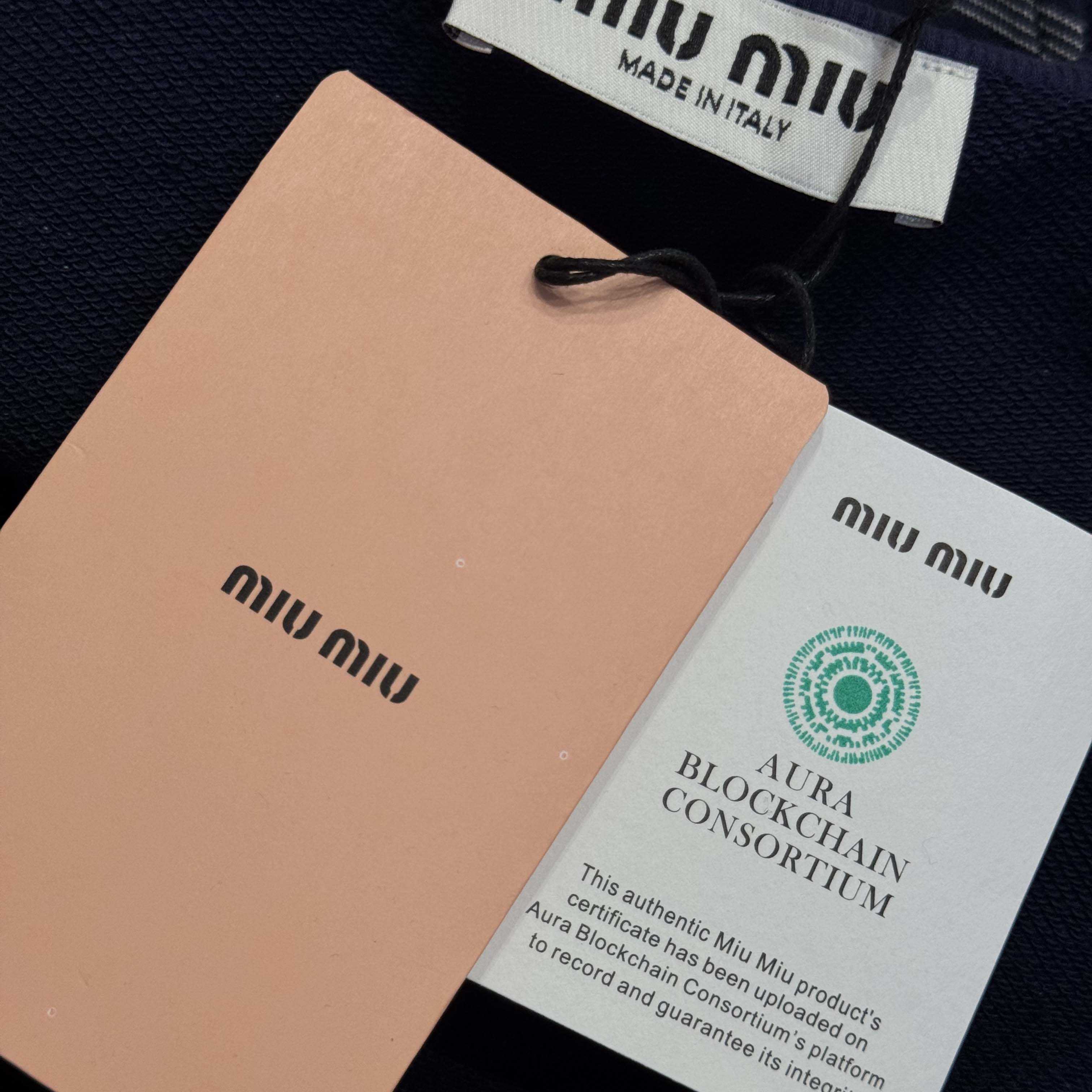 Miu Miu Striped ZIp-Up Polo Shirt - FashionPlug