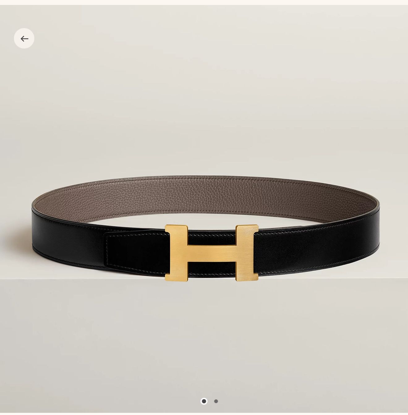Hermes Leather H Buckle Belt - FashionPlug