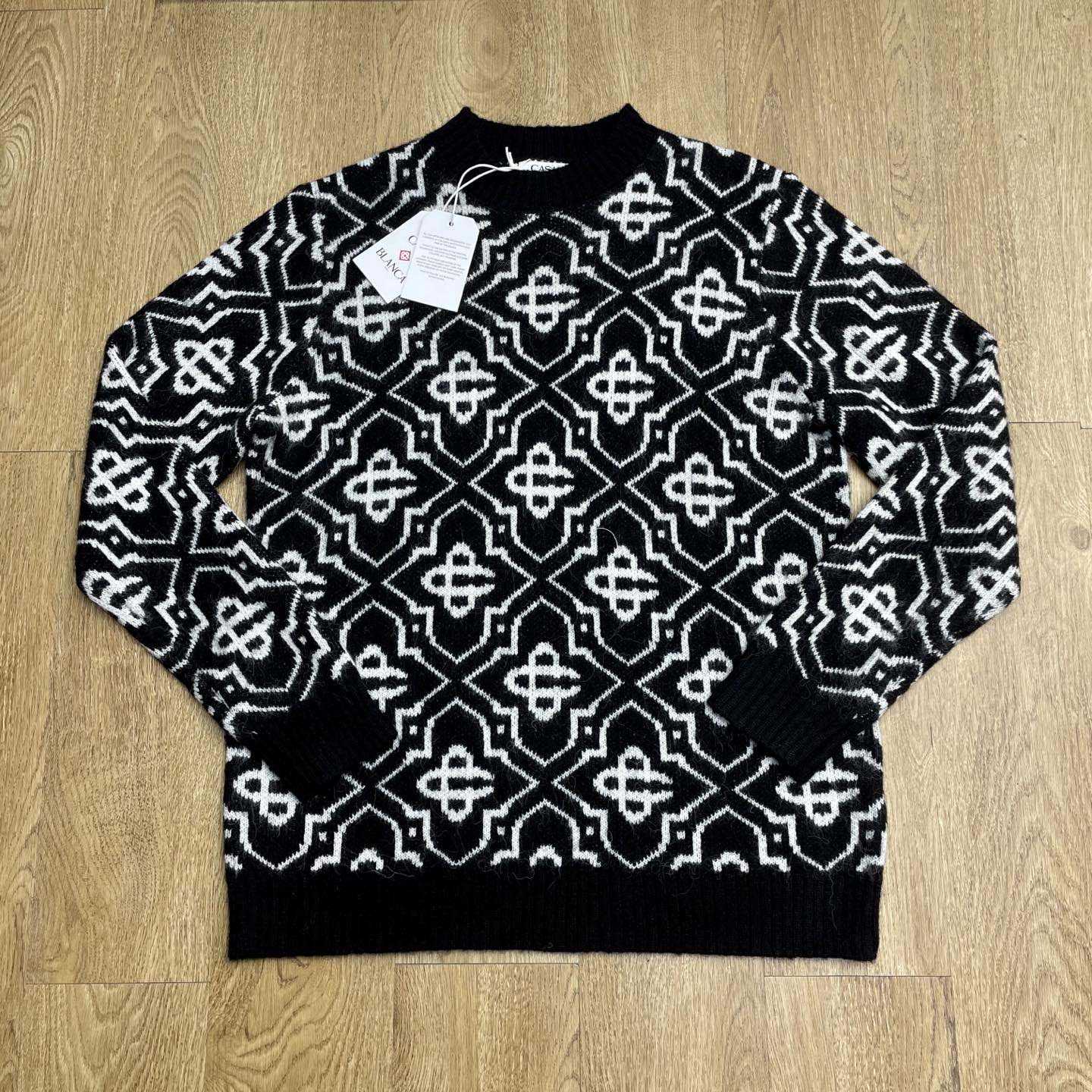 Casablanca Monogram-pattern Knitted Sweater - FashionPlug