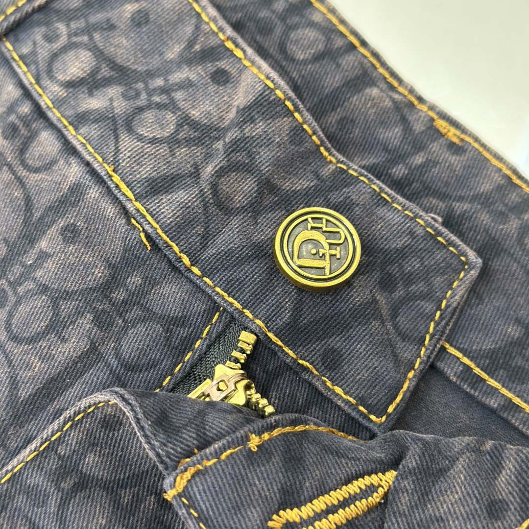 Dior Oblique Denim Shorts - FashionPlug