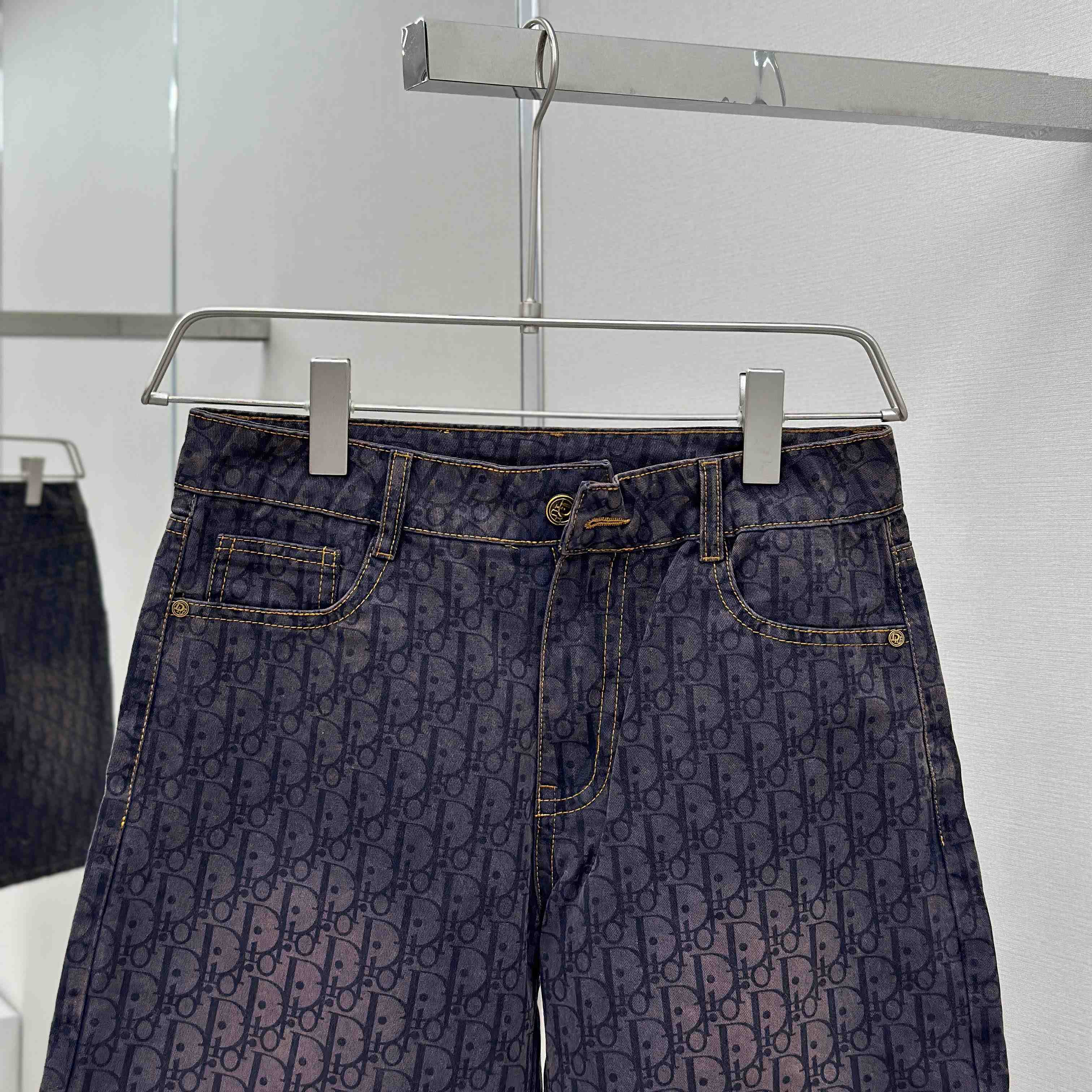 Dior Oblique Denim Shorts - FashionPlug