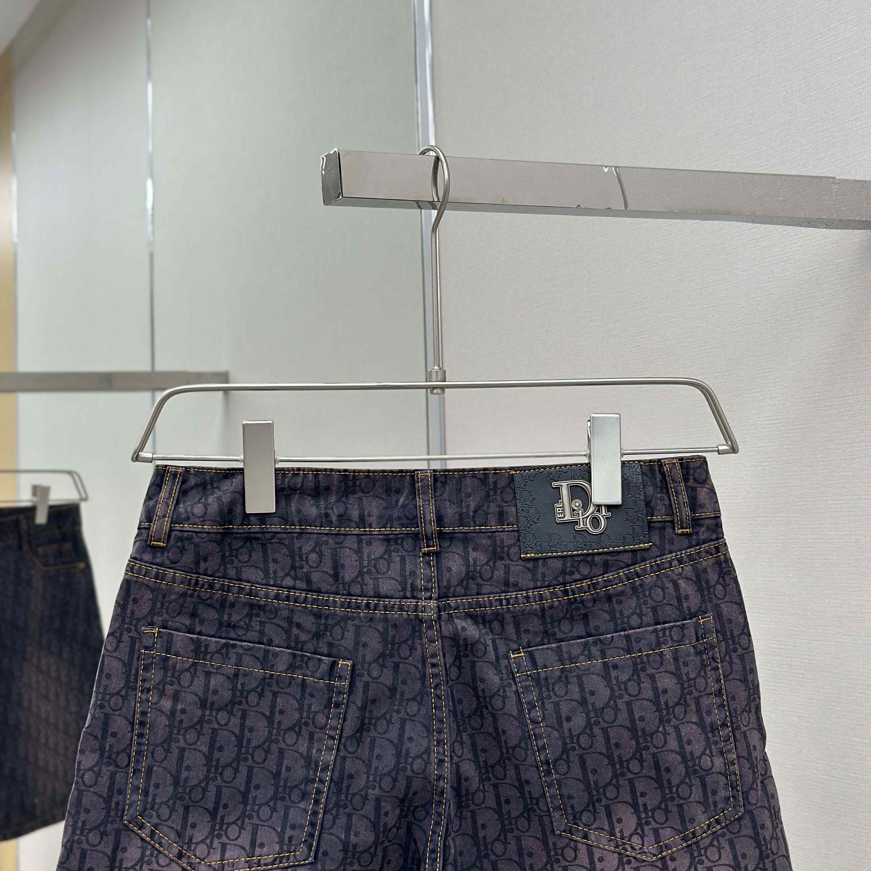 Dior Oblique Denim Shorts - FashionPlug