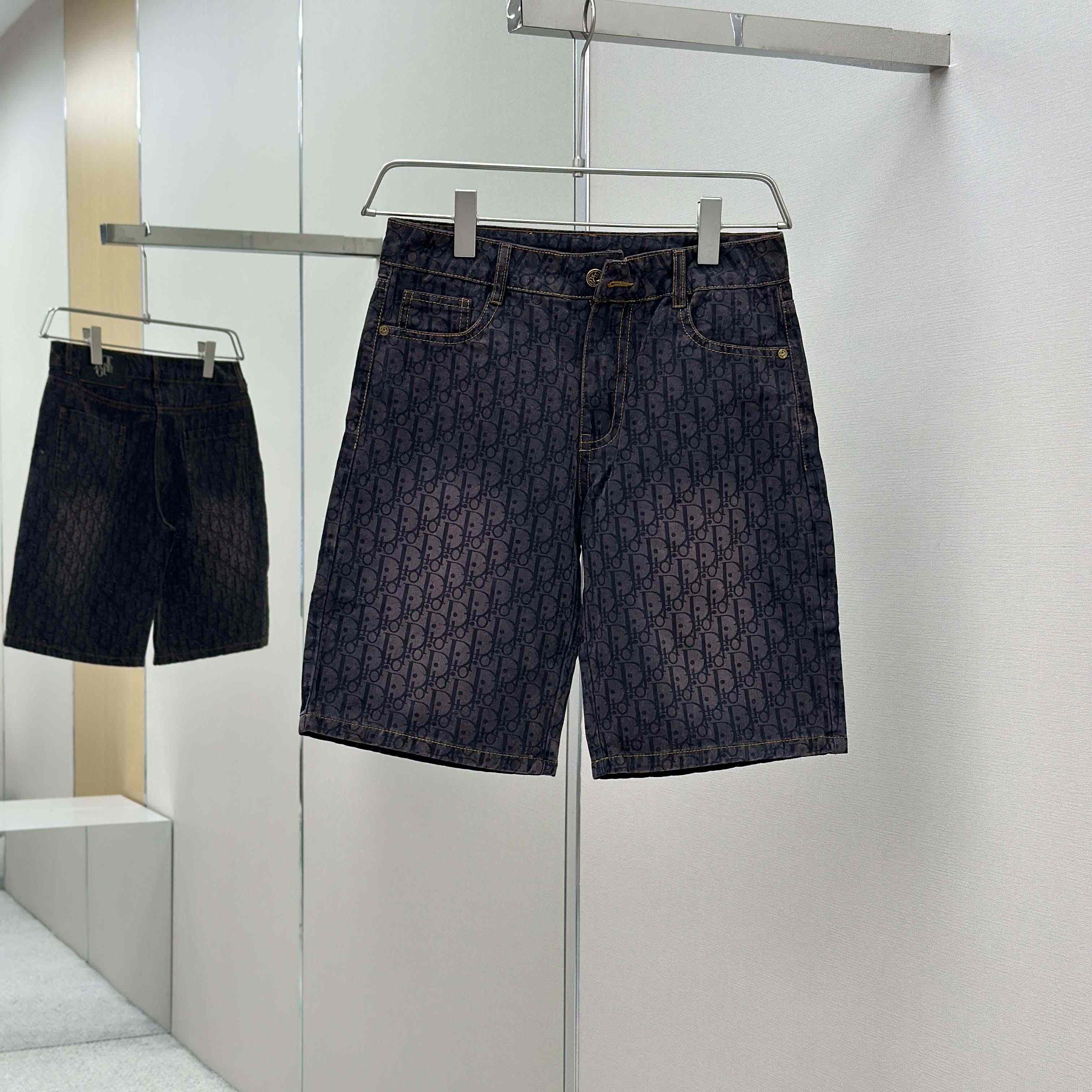 Dior Oblique Denim Shorts - FashionPlug