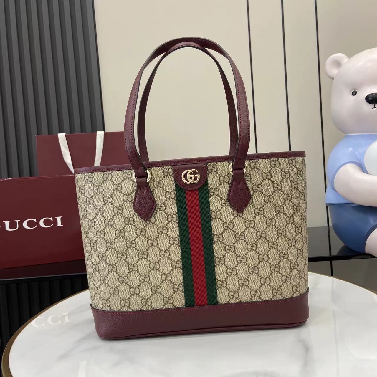 Gucci Ophidia Medium Tote Bag - FashionPlug