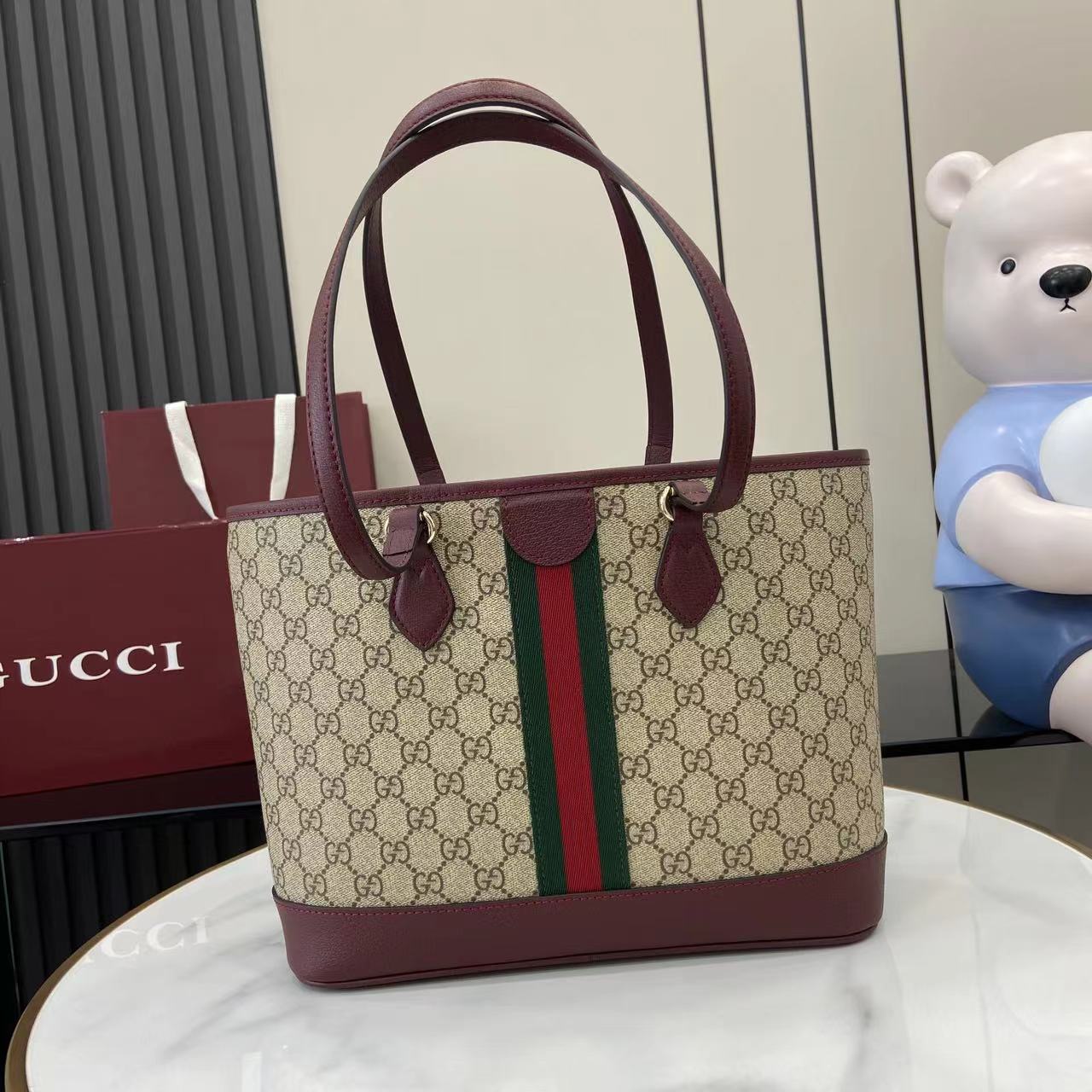 Gucci Ophidia Medium Tote Bag - FashionPlug