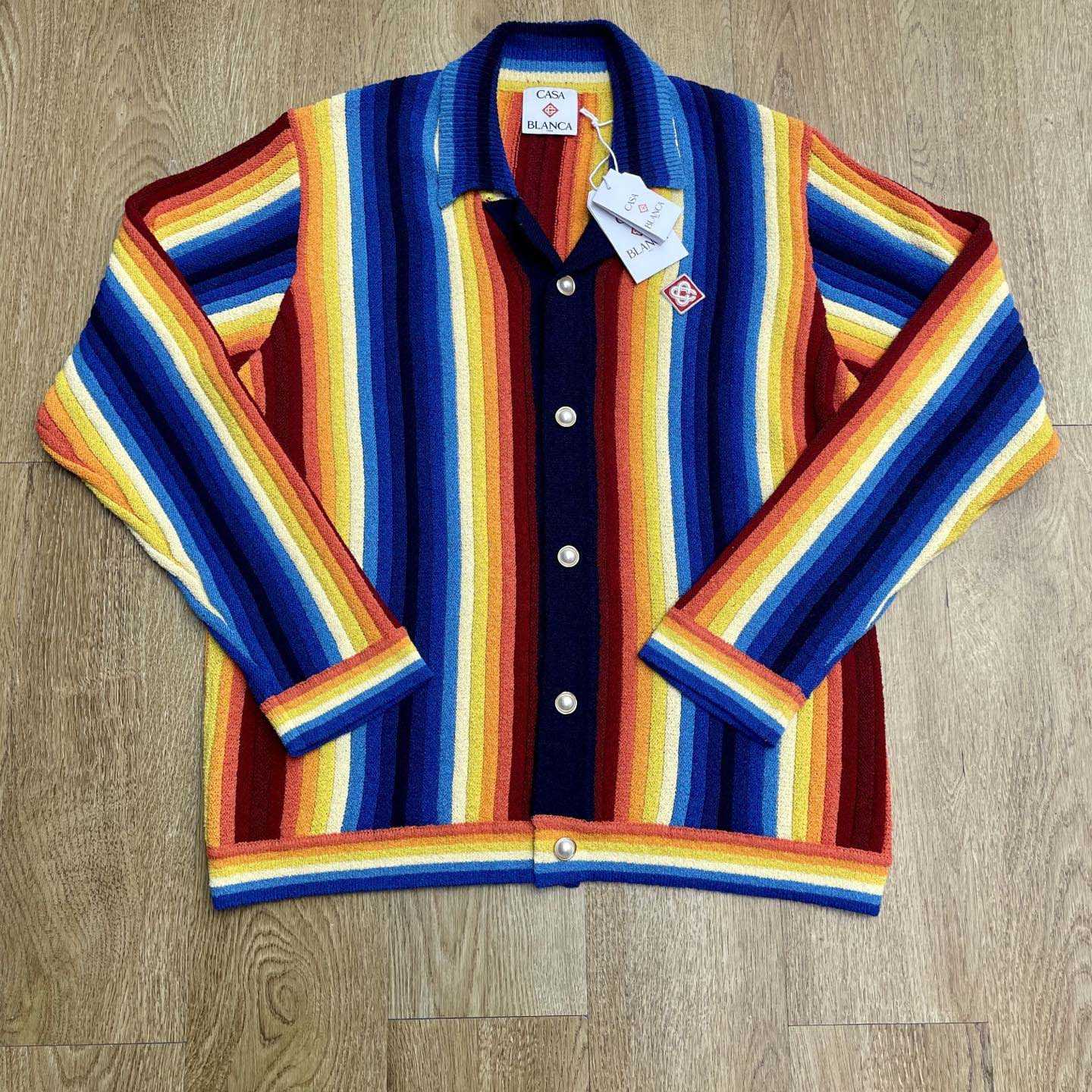 Casablanca Gradient Stripe Towelling Jacket - FashionPlug