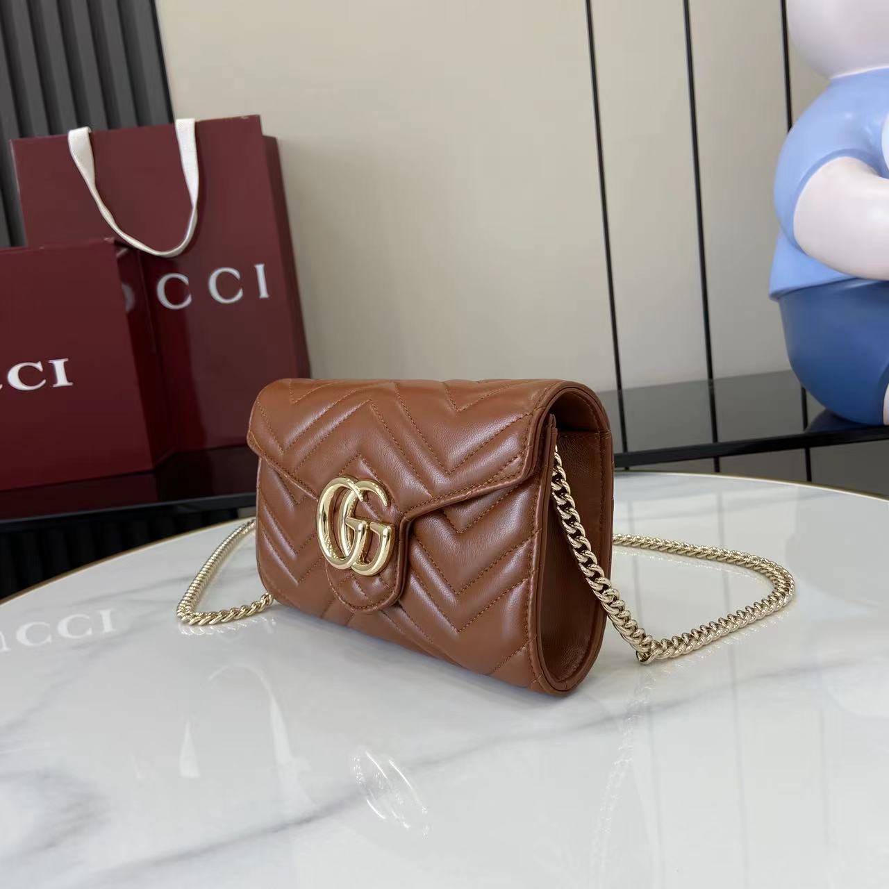 Gucci GG Marmont Wallet On Chain - FashionPlug