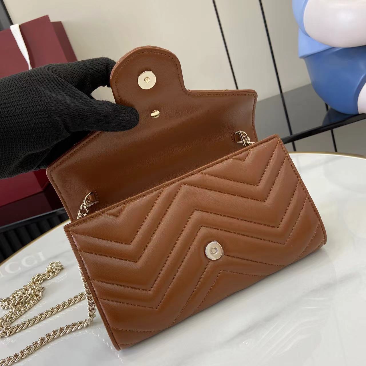 Gucci GG Marmont Wallet On Chain - FashionPlug