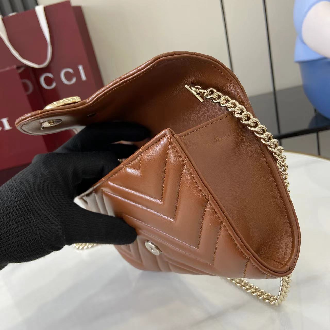 Gucci GG Marmont Wallet On Chain - FashionPlug