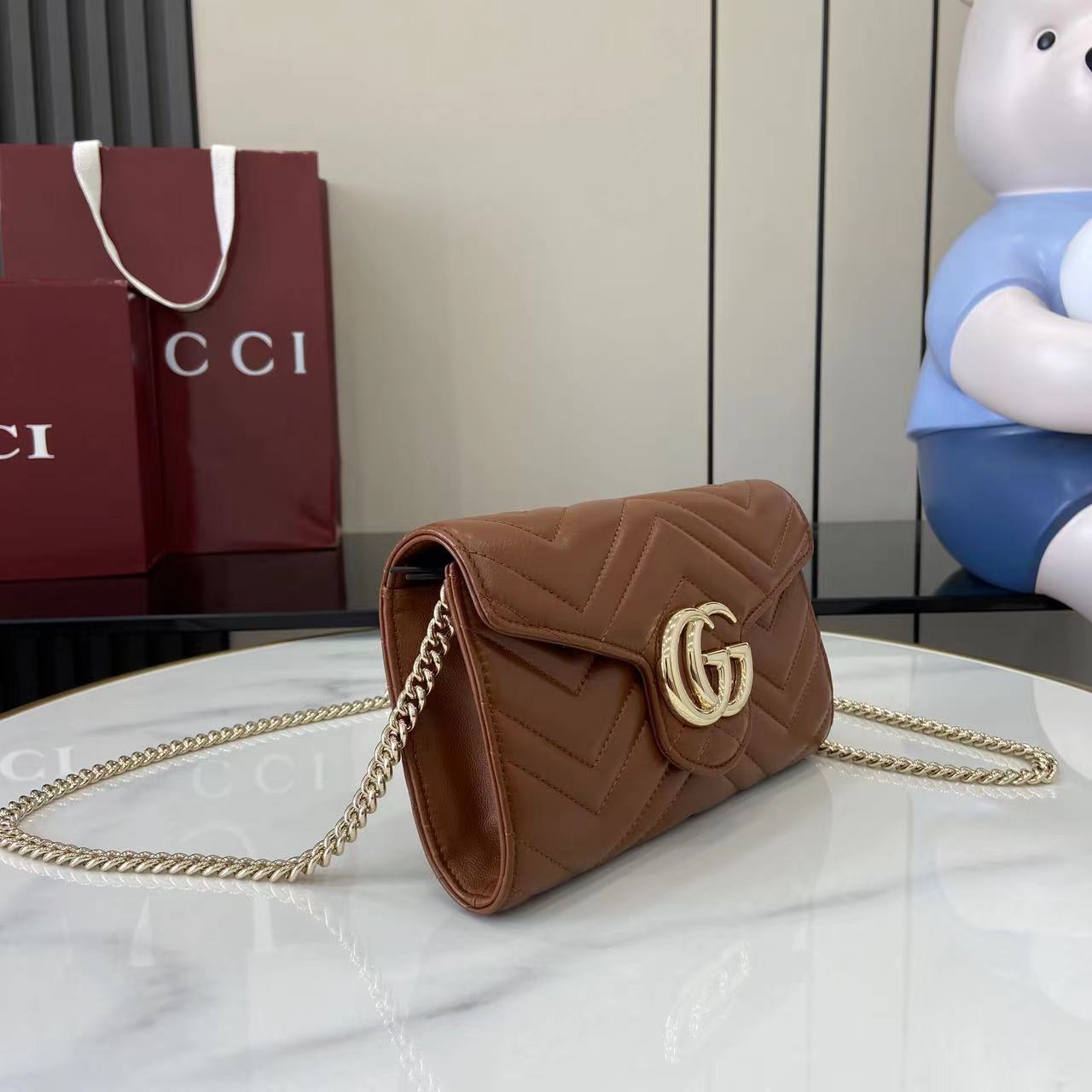 Gucci GG Marmont Wallet On Chain - FashionPlug