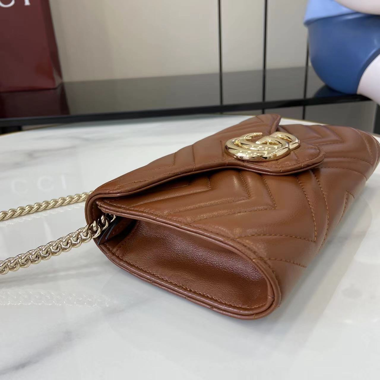 Gucci GG Marmont Wallet On Chain - FashionPlug