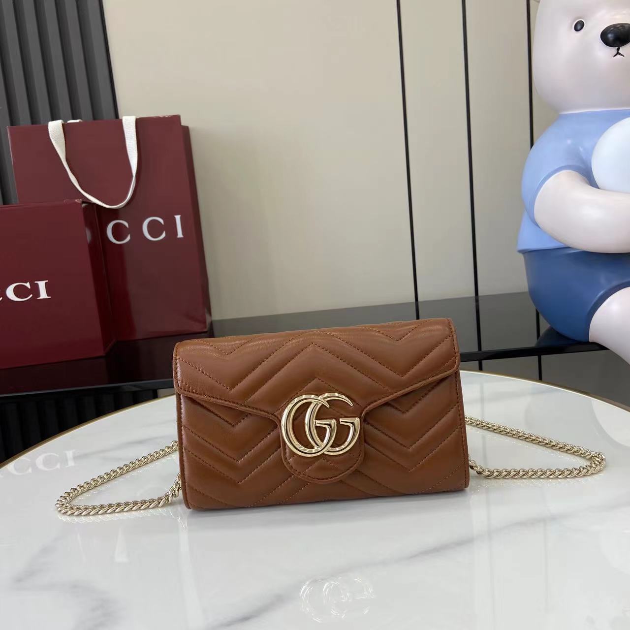 Gucci GG Marmont Wallet On Chain - FashionPlug