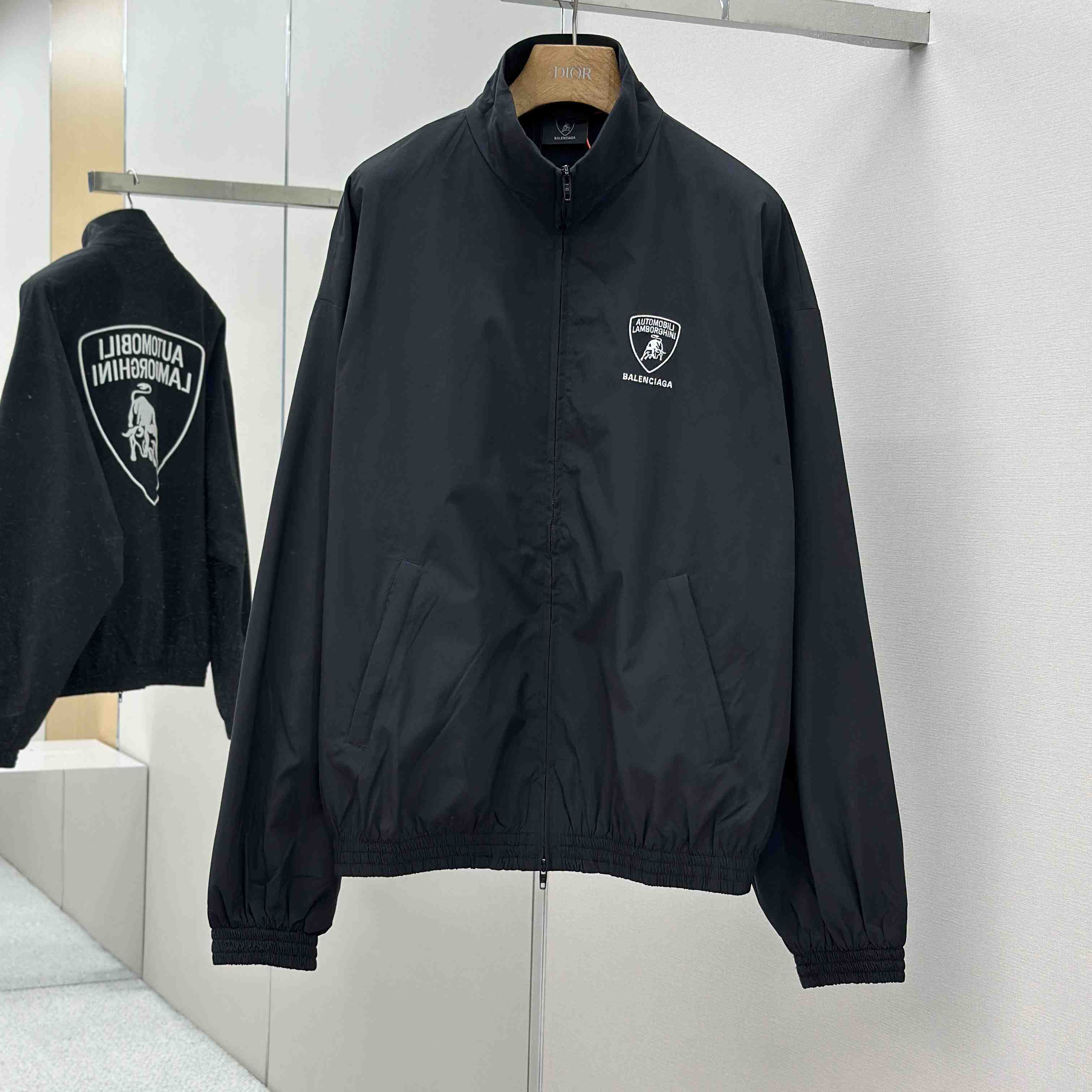 Balenciaga x Automobili Lamborghini Logo-embroidered Track Jacket - FashionPlug