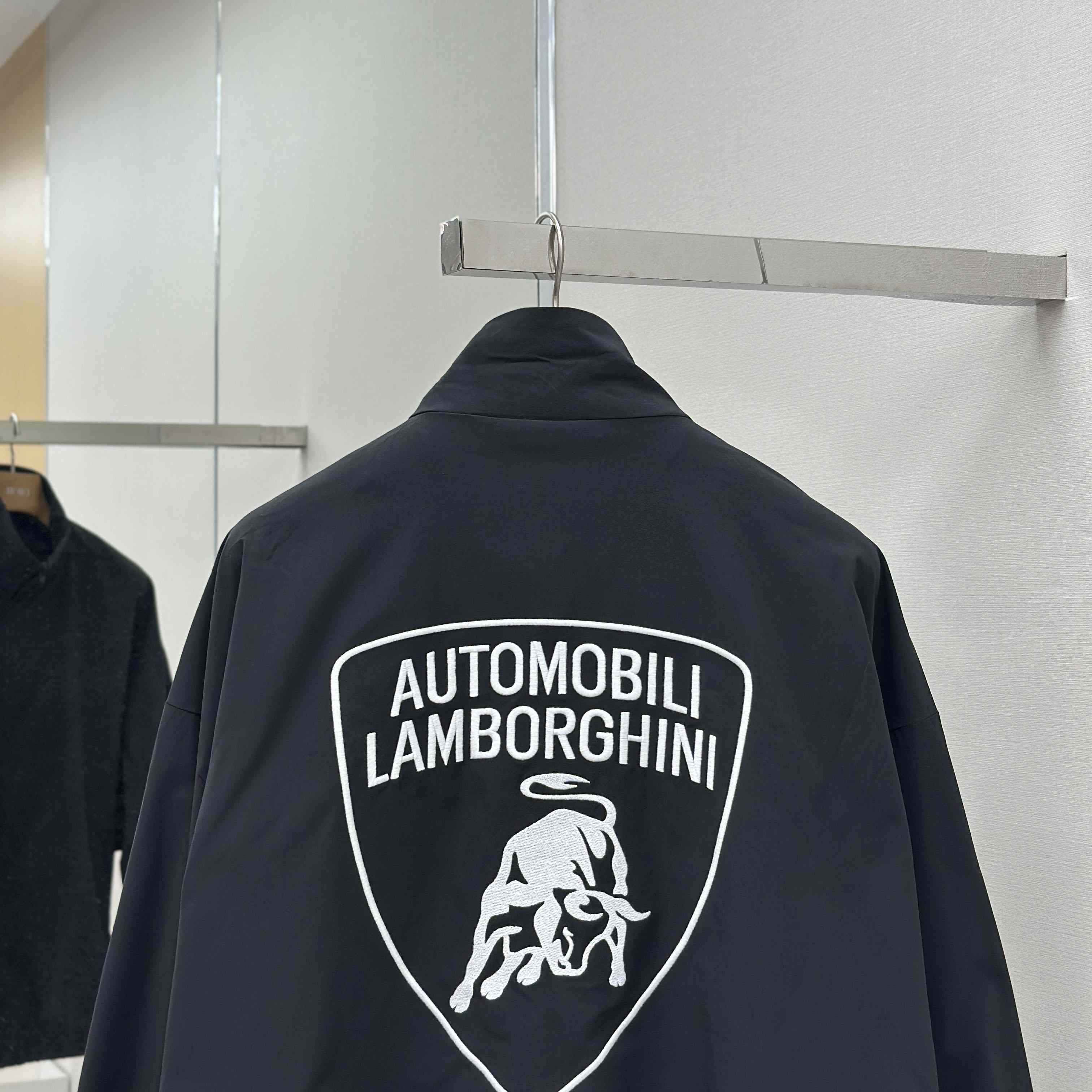 Balenciaga x Automobili Lamborghini Logo-embroidered Track Jacket - FashionPlug